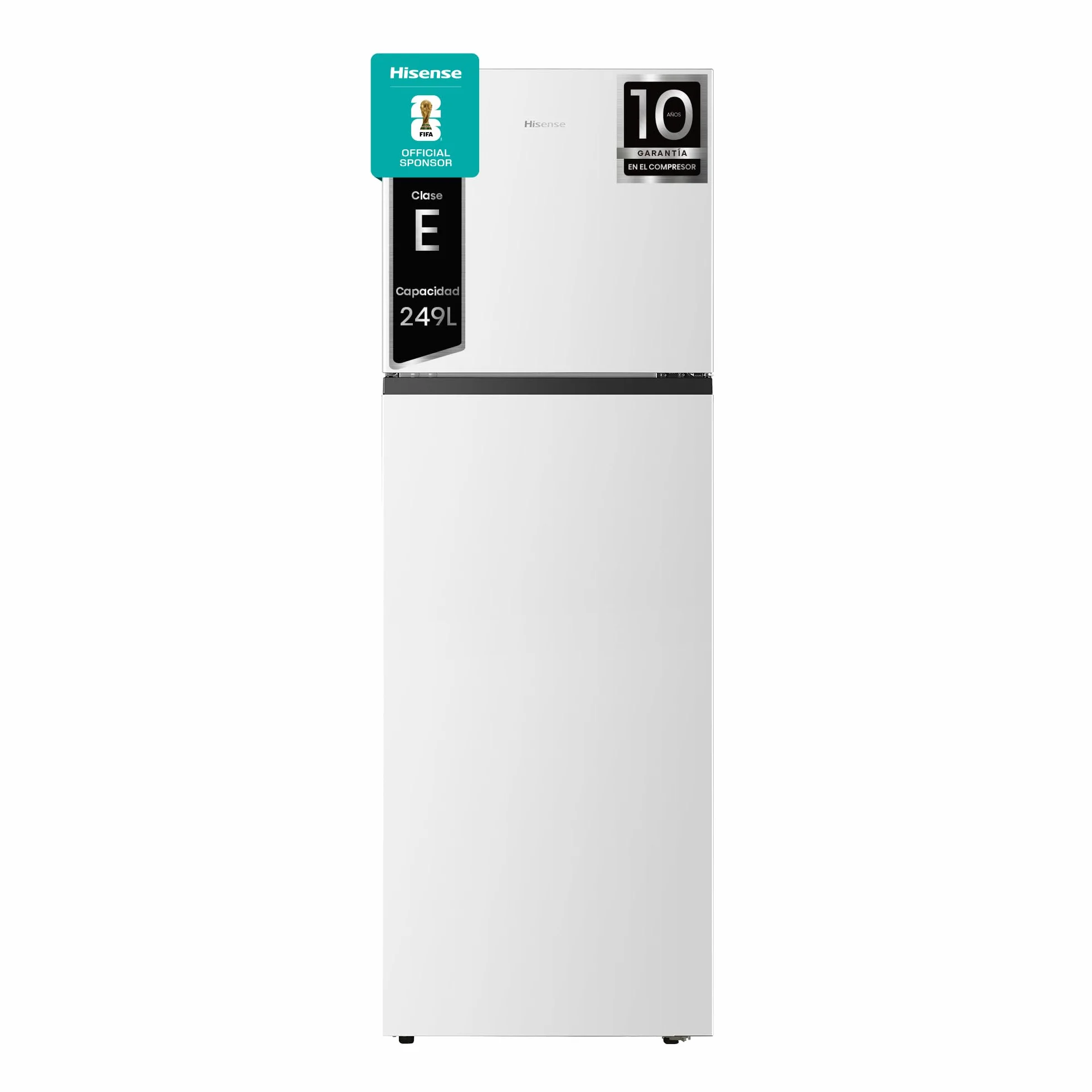 Hisense RT327N4AWE Frigorífico 2 Puertas Total No Frost 249L 168cm Multi Airflow Puerta Reversible Iluminación LED Blanco