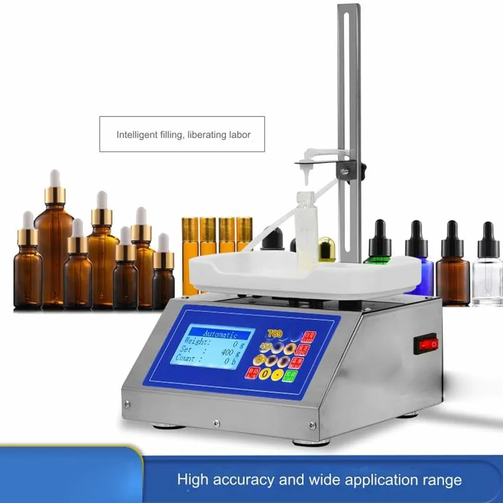 Máquina de Llenado de Líquidos, Dispensador de Líquido Cuantitativo de Pesaje, 90 Ml/min, 10G-8kg, Máquina de Micro Llenado de Alta Precisión con Bomba Peristáltica, Para Agua Bebida Leche