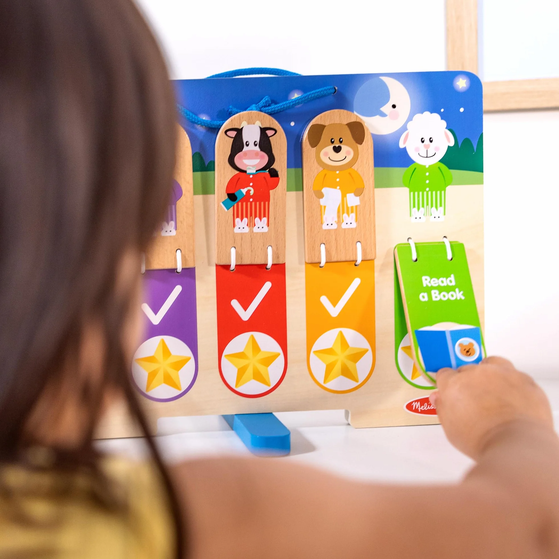 Melissa & Doug Tabla de My Daily Routines, rutinas de día y Noche, para niños de 3 años, Certificado FSC