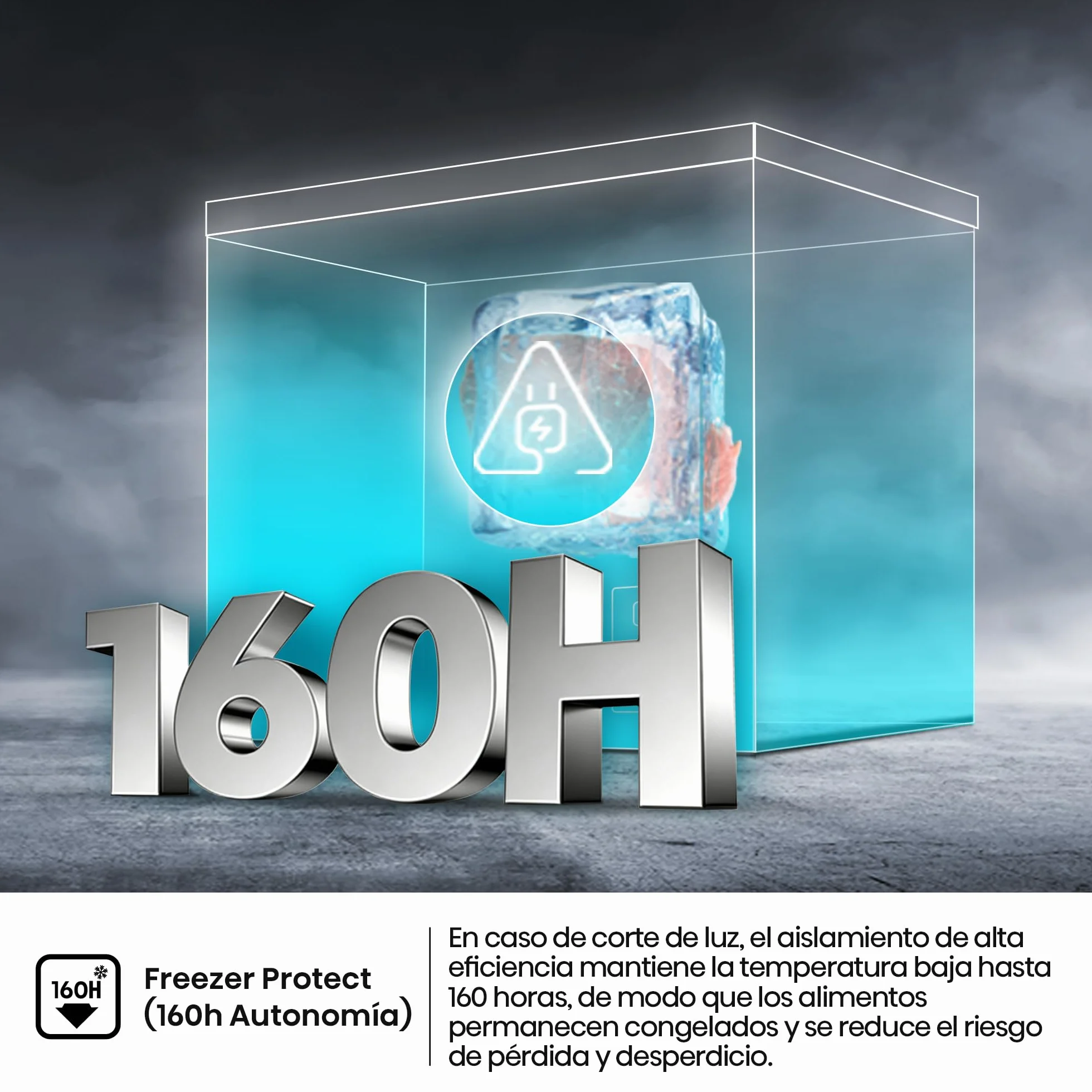 Hisense Arcón Congelador Horizontal 198L 86cm Congelación 360° Congelador Convertible Control Electrónico Temperatura Freezer Protect Blanco