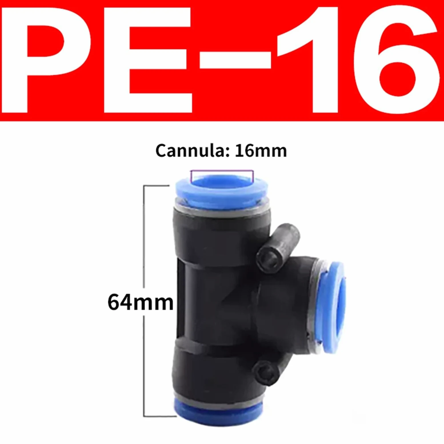 100 accesorios neumáticos de presión, conector de tubo de aire de plástico para acoplamiento de manguera de agua