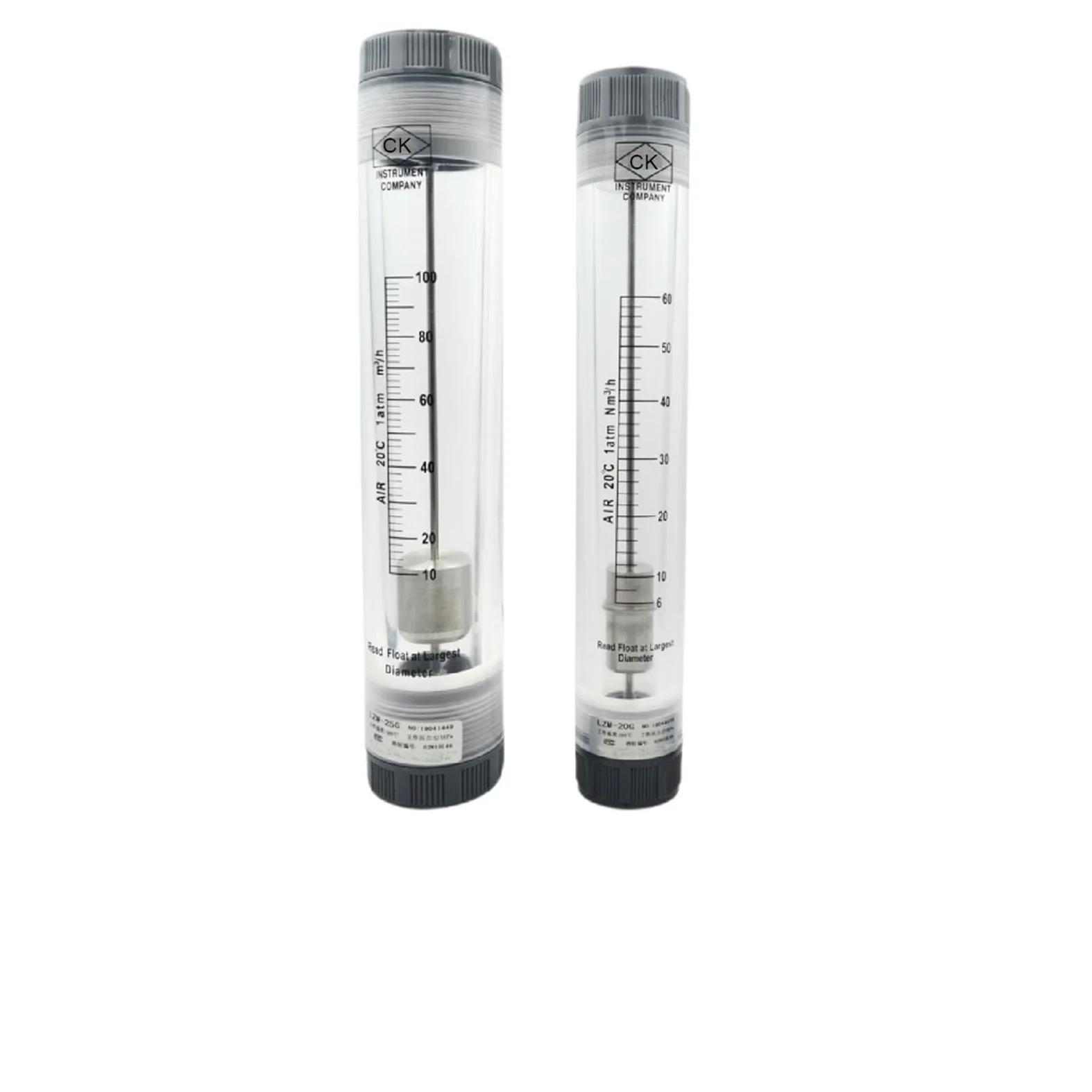 Medidor de flujo de tubería LZM-15G, rotámetro acrílico for agua líquida, flotador vertical, medidor de flujo mecánico industrial.(Contact us)