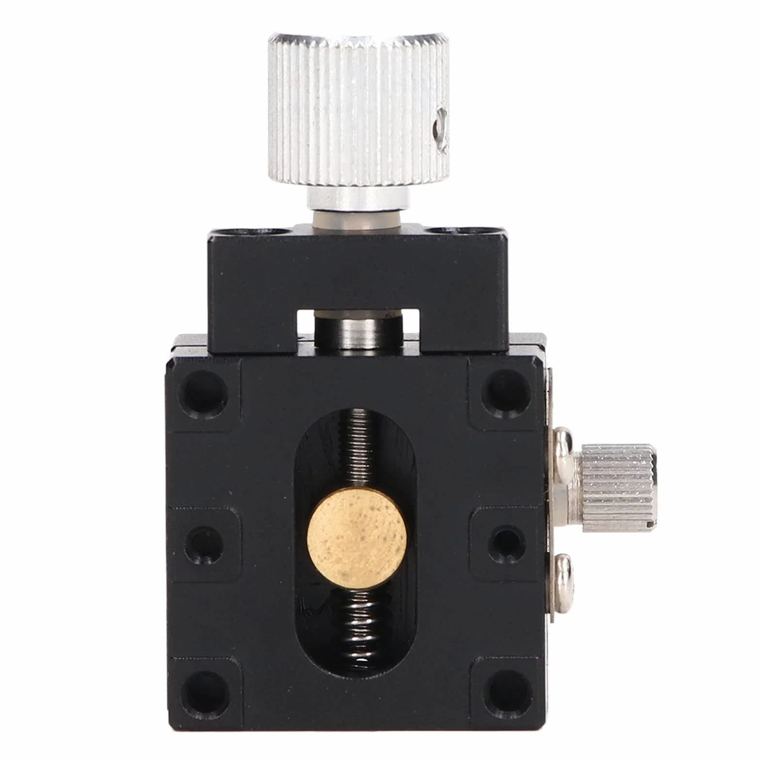 Plataforma de desplazamiento manual para ejes X, mesa deslizante con tornillo y escala, guía de cola de paloma 25x25mm para instrumentos ópticos