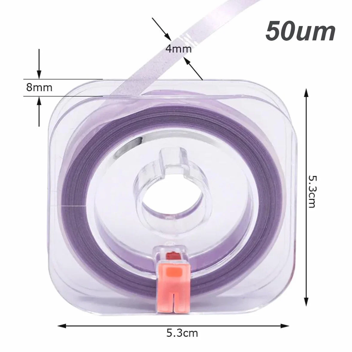 Tokaneit Tiras de Pulido Dental Papel de Lija para Dientes 50um 4mmx6m Morado