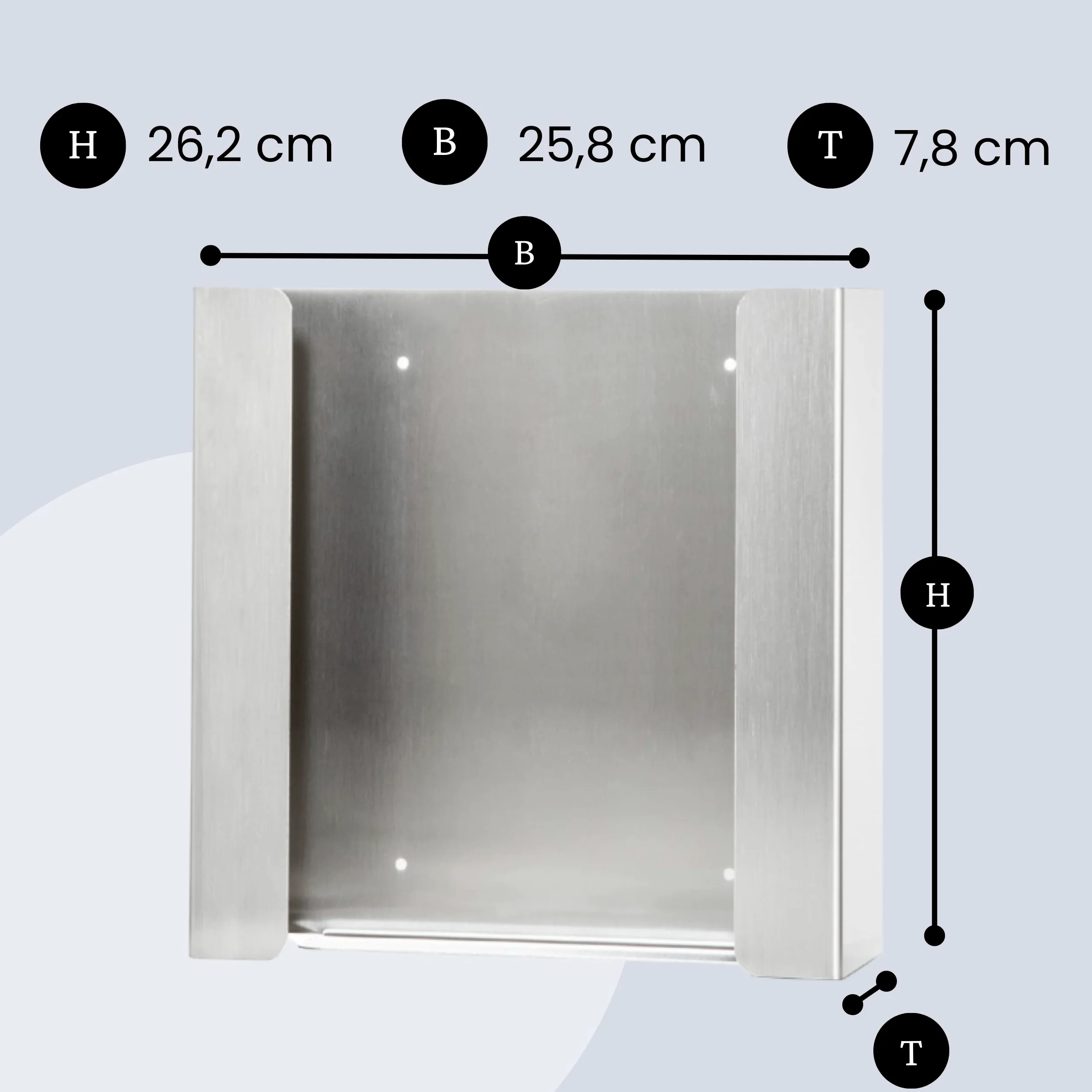 Soporte de pared para guantes (para 2 cajas) – Soporte para guantes de acero inoxidable – Soporte para guantes desechables – Dispensador de guantes para guantes desechables con accesorios de