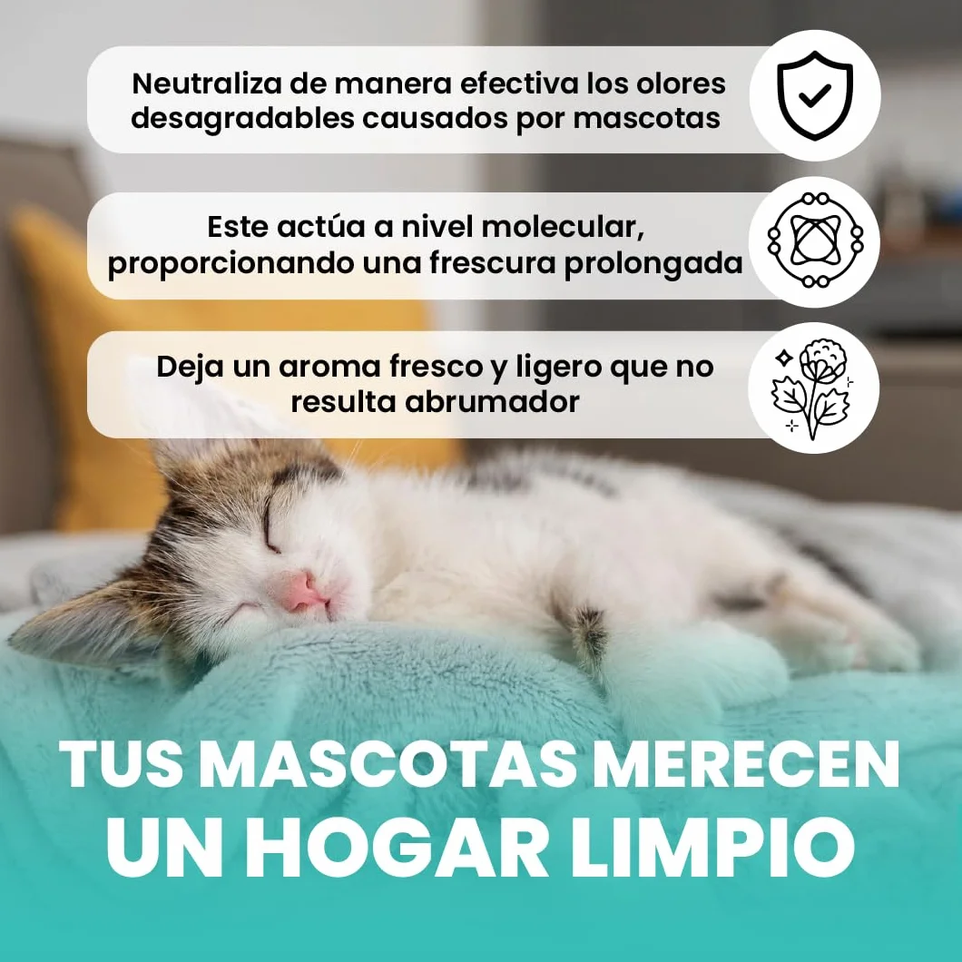 Neutralizador De Olores Para Hogar Y Mascotas 1L - Elimina Olores En Alfombras, Tapicería Y Superficies