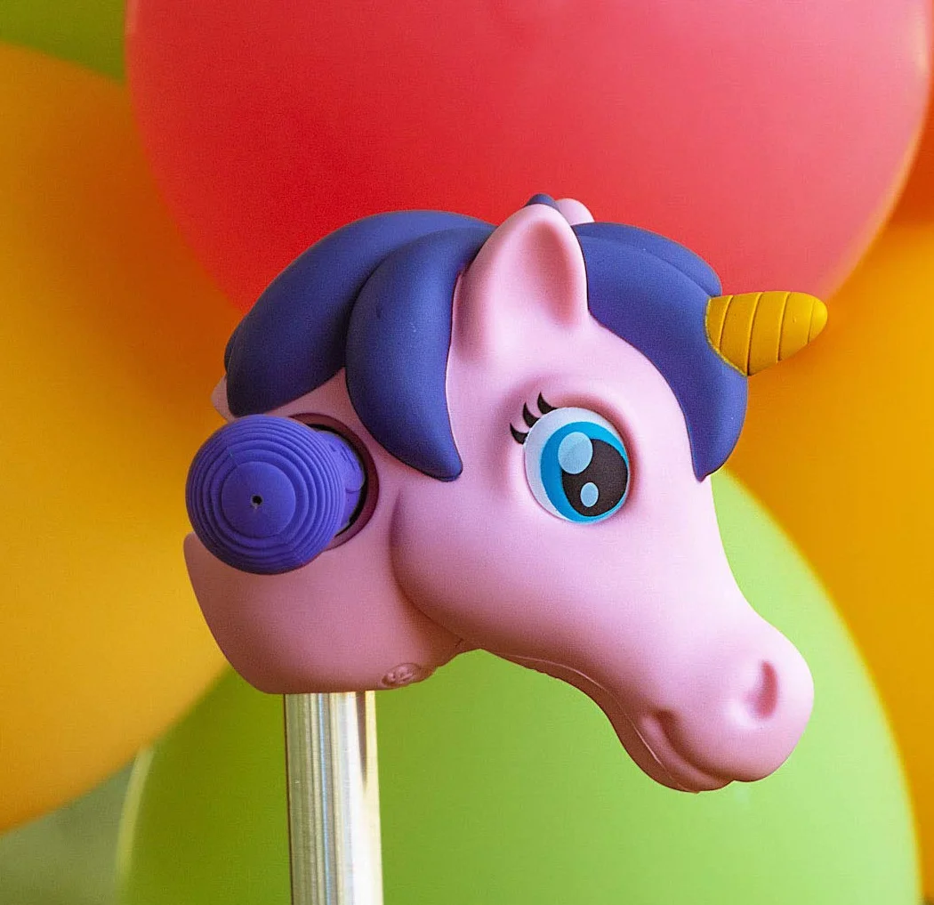 Scootaheadz Cabeza de Unicornio para Patinete Infantil Rosa y Morado