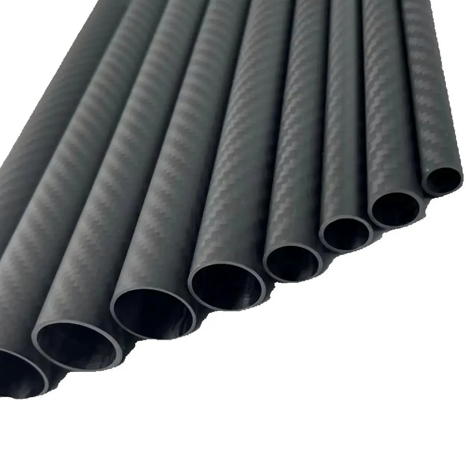 Tubo De Fibra De Carbono Tubo de fibra de carbono mate de sarga de 2 piezas | Longitud 500 mm DE 8 mm 10 mm 12 mm 14 mm 16 mm 18 mm 20 mm 22 mm 24 mm 26 mm 30 mm(20x15x500mm 2pcs)