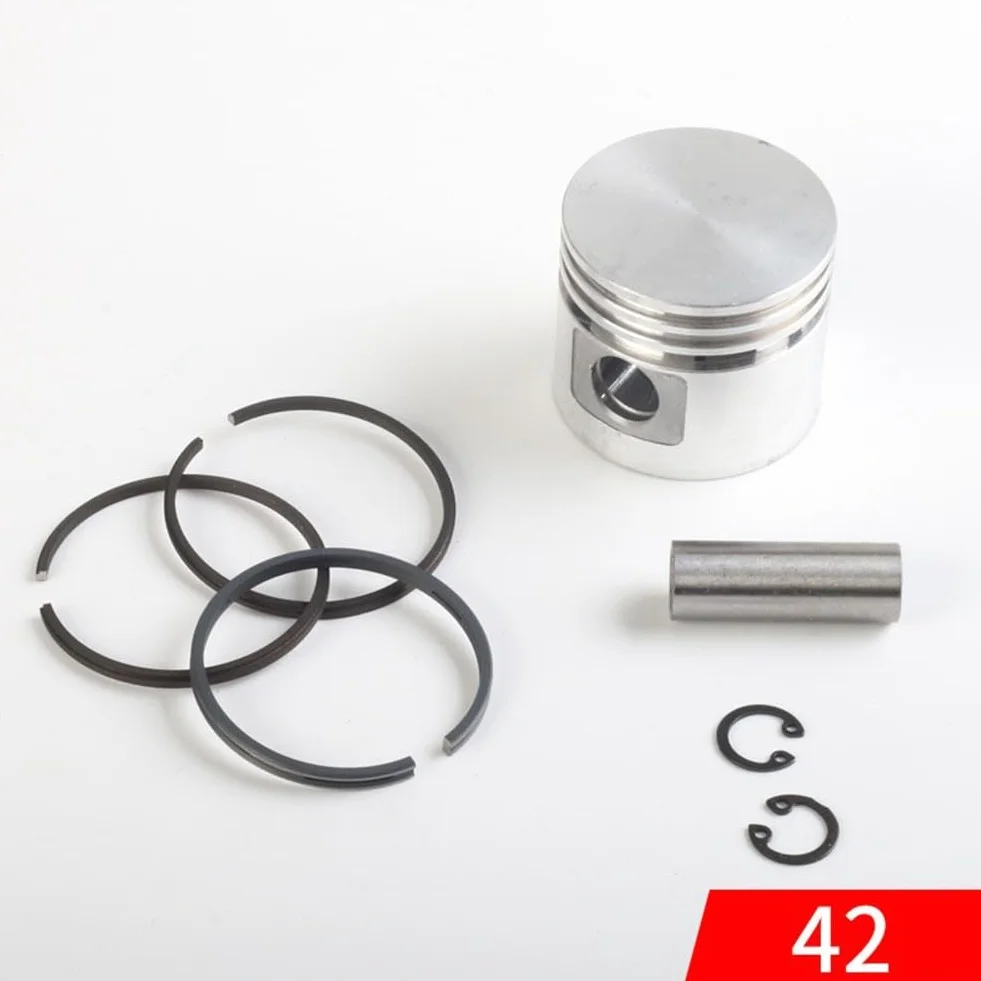 Kit de repuesto de pistón compresor de aire de metal 42mm con 3 anillos, pasador y anillo de retención