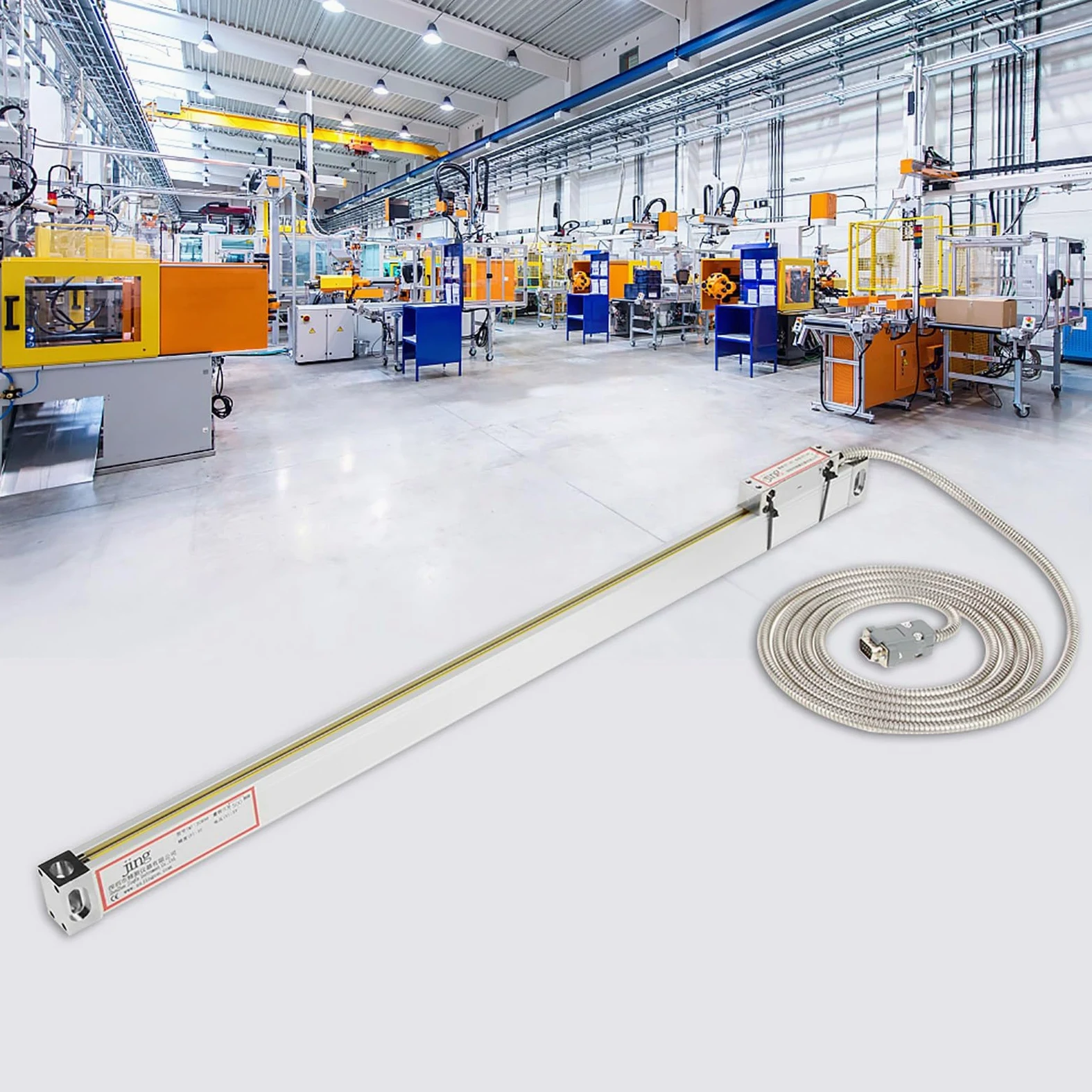 Escala lineal DRO de 500 mm, codificador de lectura digital de molino de torno lineal de 20", lector digital Escala lineal Torno de escala lineal Fresa lineal, para JCS900-2AE/3AE DRO