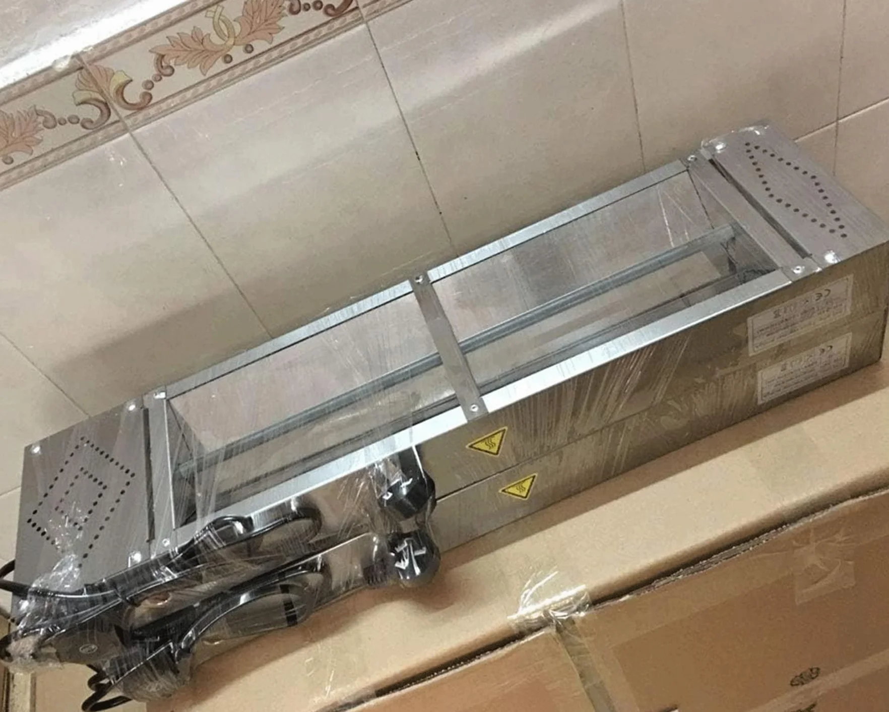 Lámpara de Calor de Alimentos Suspensión, Lamparas de Calor Hosteleria Acero Inoxidable, Lámpara de Aimentos Comerciales para Cocina, Buffets y Hoteles, Temperatura Ajustable (1PC, 120CM)
