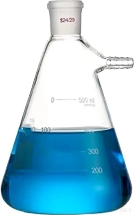 Frasco de vidrio for laboratorio, 1 frasco succión filtración boca molienda al vacío 25 ml a 2000(2000ml caliber24)