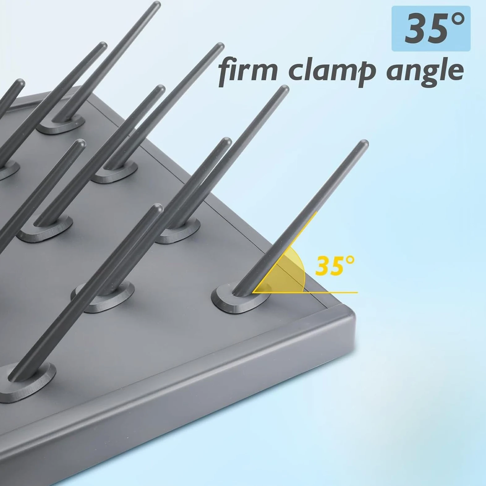 Estante de secado de laboratorio, soporte de pared para cristalería con drenaje y diseño desmontable para un almacenamiento eficiente de equipos de laboratorio