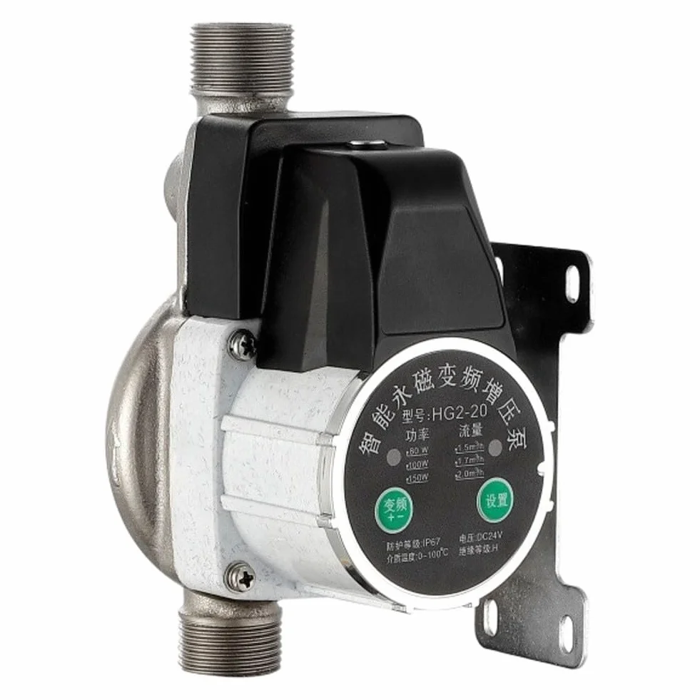 FACAIIO Presión de agua de 24 V CC para bomba de refuerzo, bomba centrífuga silenciosa automática para calentador de agua de gas solar, 70 W/80 W/100 W/150 W para múltiples velocidades ajustables, 1/2