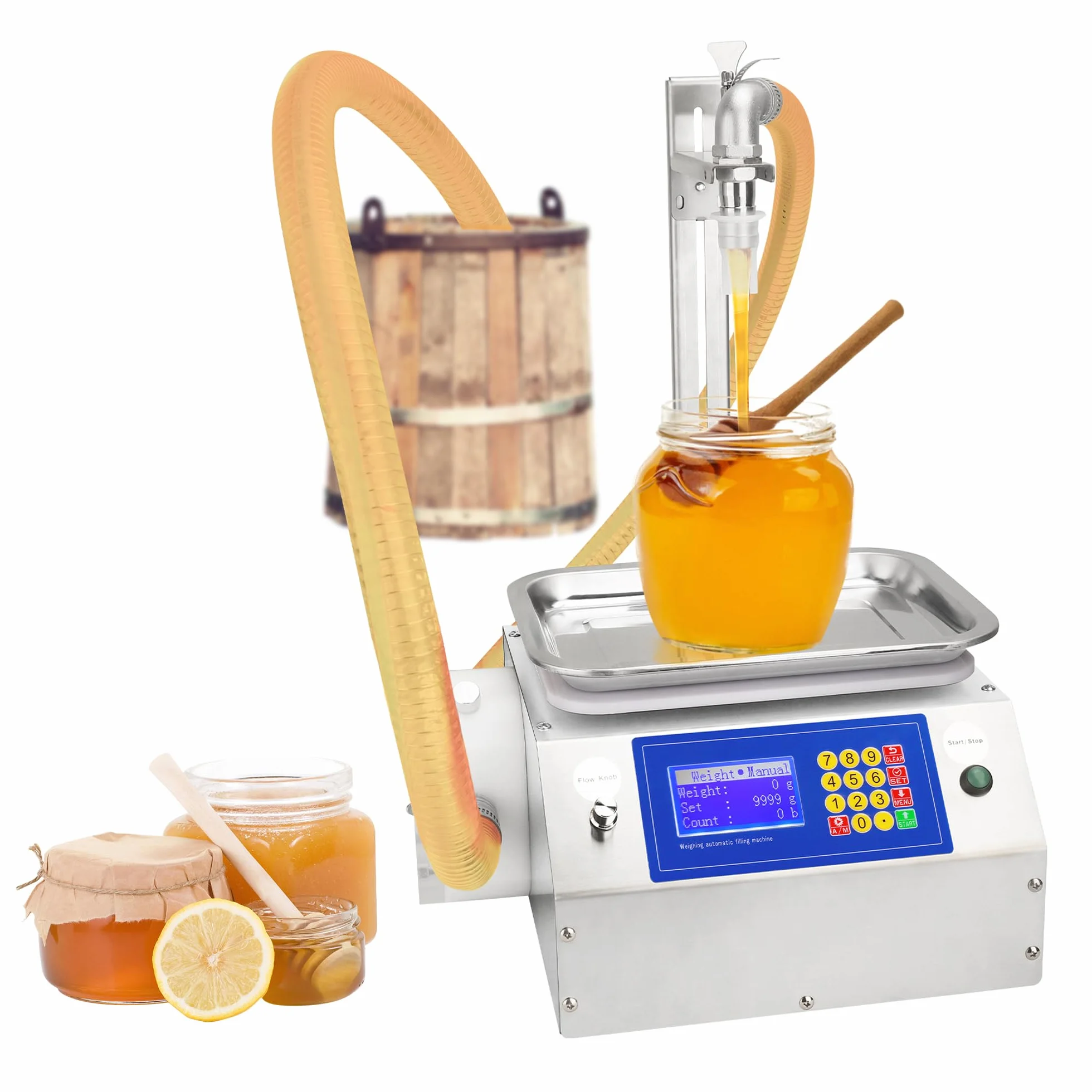 Máquina de Llenado Automático para Líquidos Viscosos - Miel, Pegamento, Aceite, Tahini (20ml-10L) | Llenado Preciso | Para Botellas y Envases