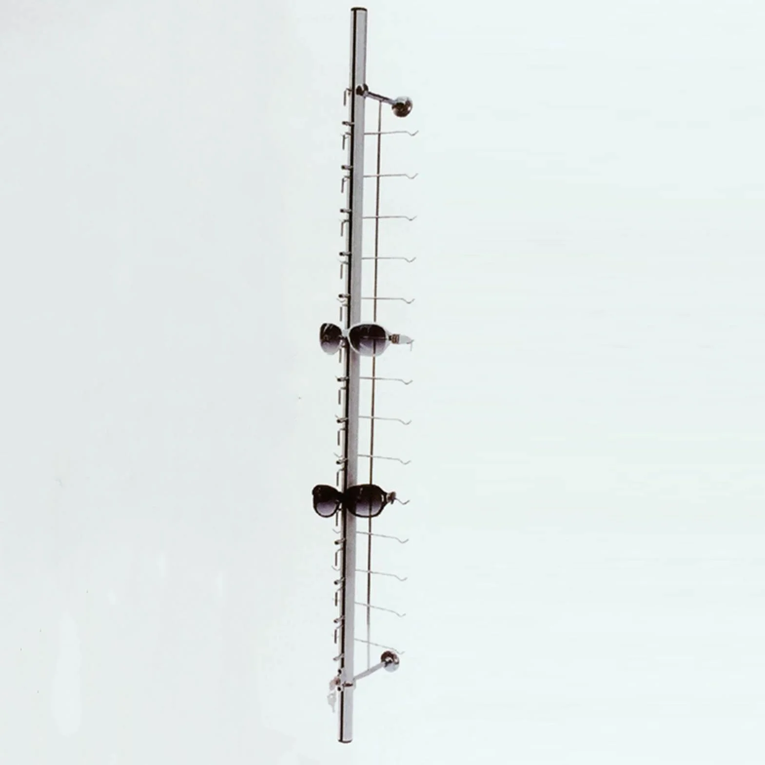 Aluminio Organizador de Almacenamiento de Gafas de Sol con Cerradura Antirrobo, Estante de Pared para Gafas de Lectura