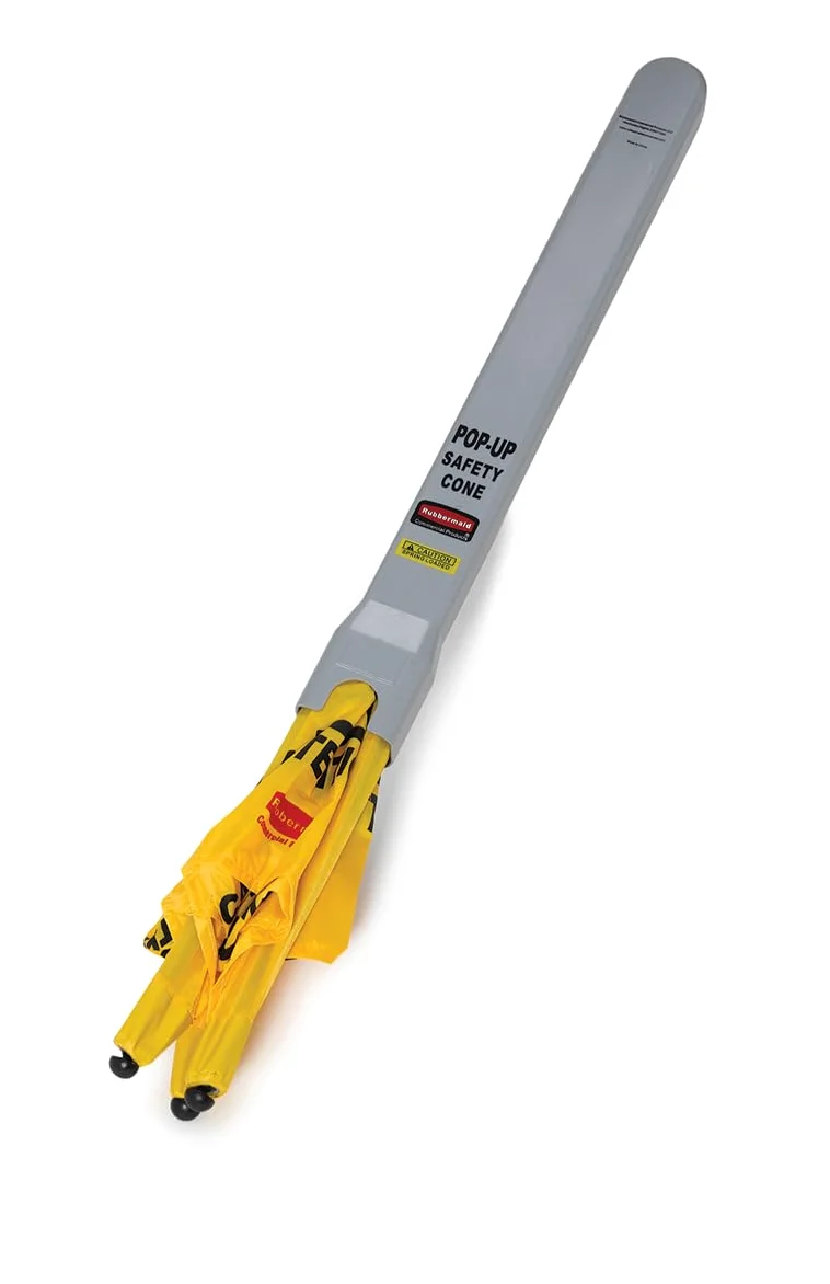 Rubbermaid Commercial Products Commercial 50 cm Pop Up cono de seguridad idiomas disponibles Caution Imprint y suelos mojados símbolo - amarillo