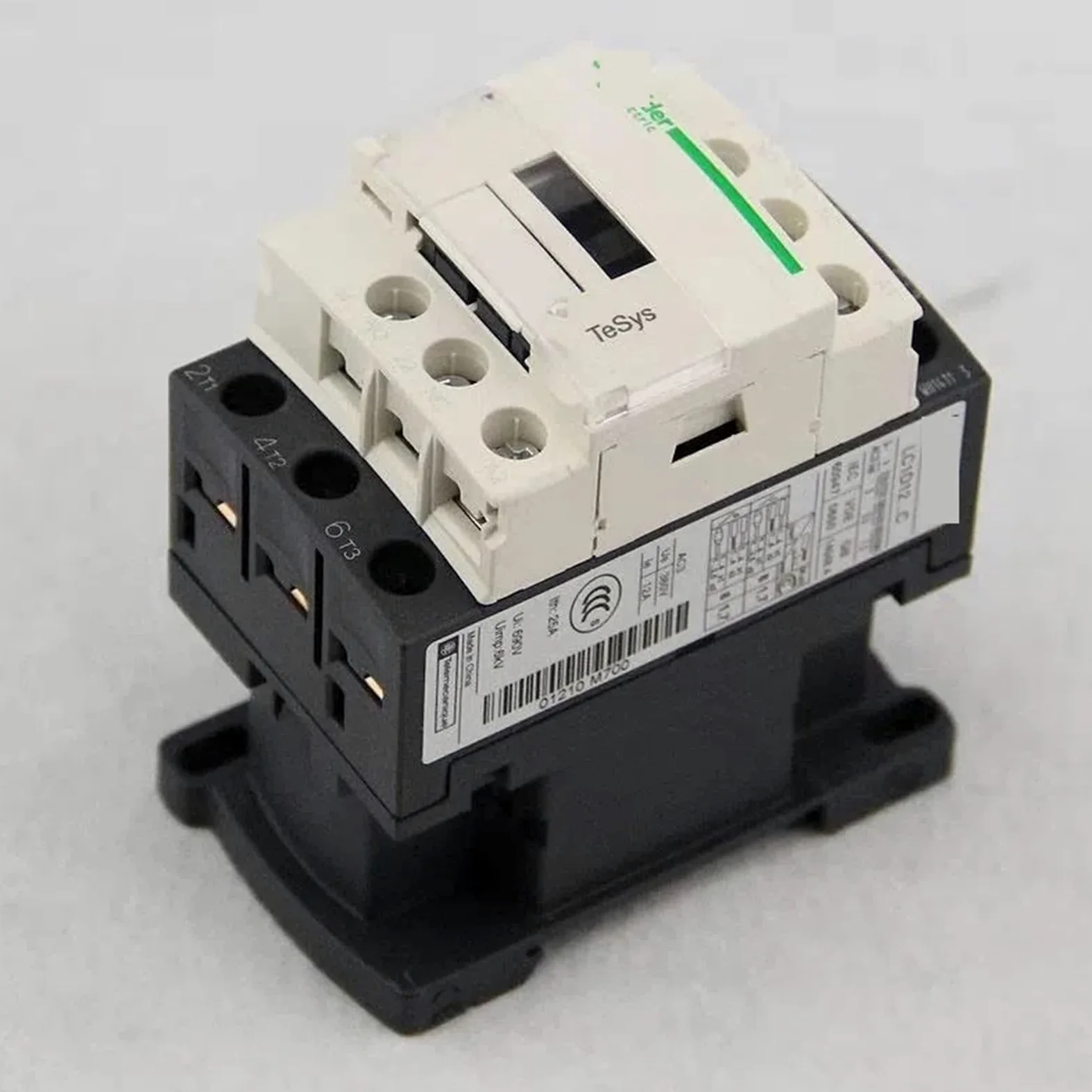 Contactor trifásico de 220 V CA, 3 Polos, 50/60 Hz, 3P, Controlador Interruptor Montaje en riel, 1 NA, NC, Voltaje Bobina: 24, 110, Unidad(Lc1d32,24V)