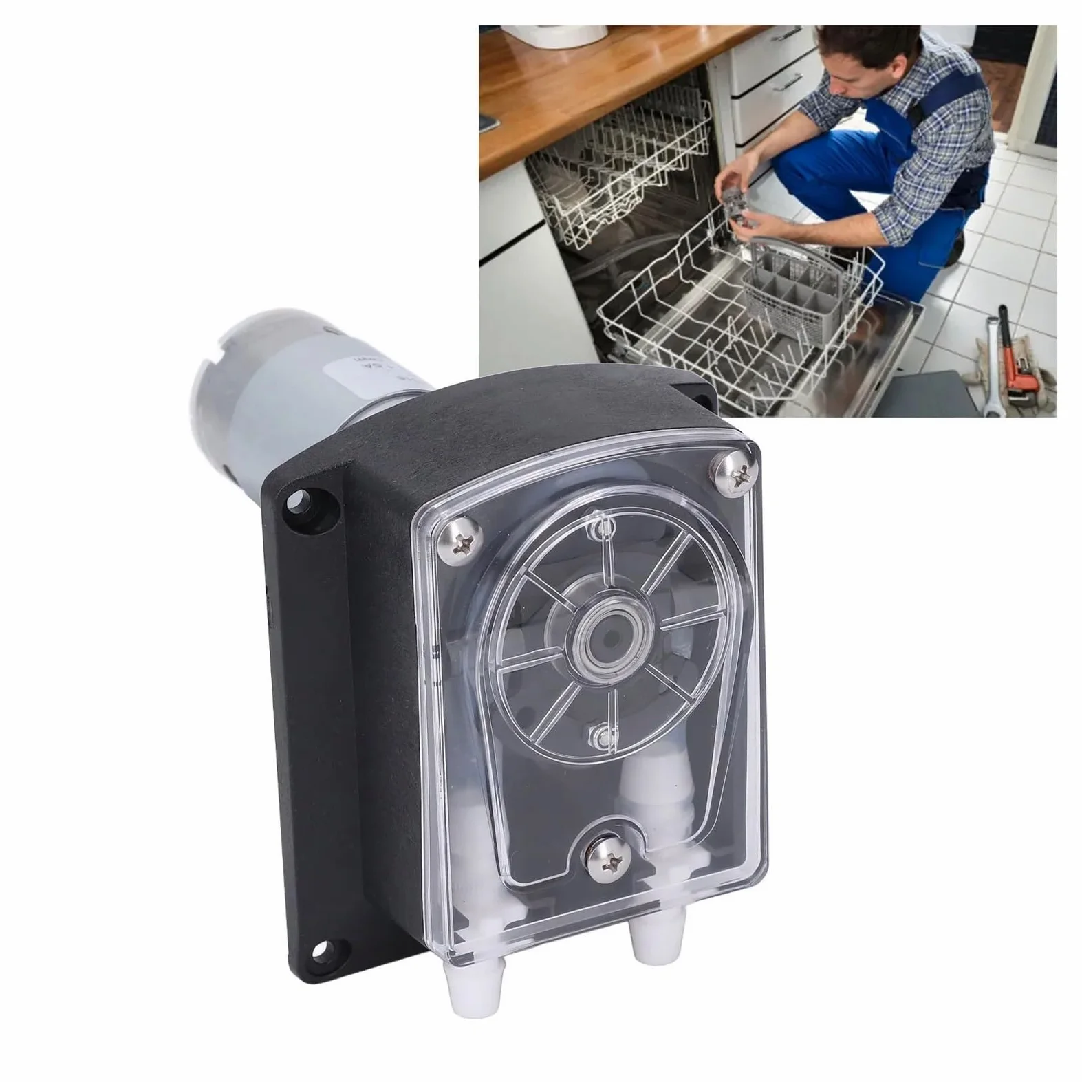 bomba peristáltica, Bomba peristáltica de alta presión, 1500 ml/min, grado alimenticio, doble cabezal, industrial, 24 V CC