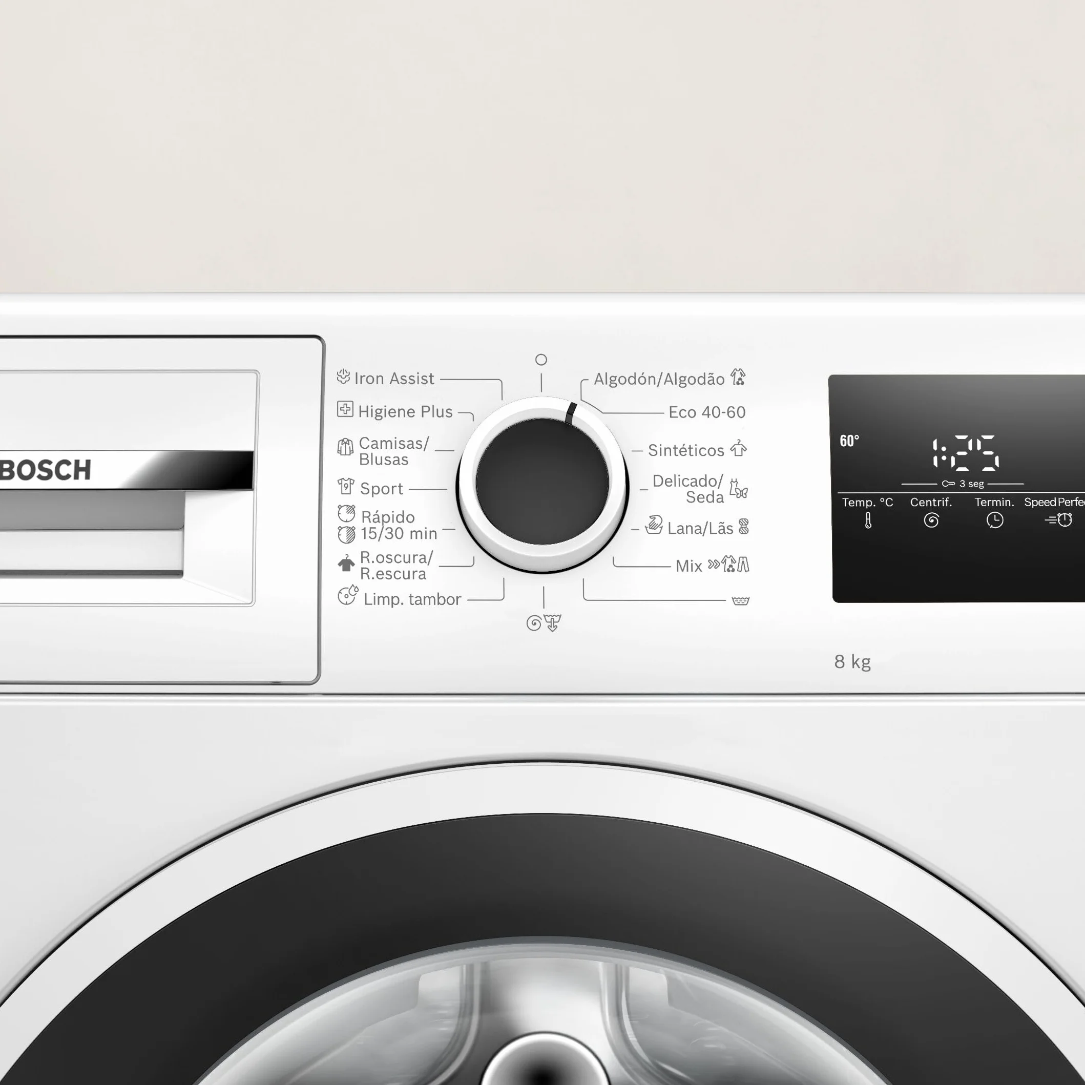 Bosch Lavadora Serie 4 8 kg Iron Assist biała WAN24280ES