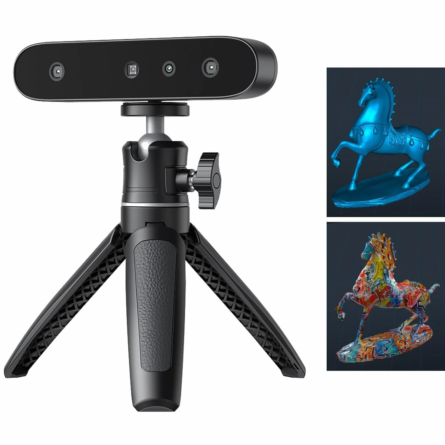 Creality CR-Ferret SE - Escáner 3D para impresión 3D, antivibración, precisión de 0.1 mm, velocidad de escaneo de 30 FPS, a todo color, escáner 3D de escritorio mejorado para cabello corporal, objetos