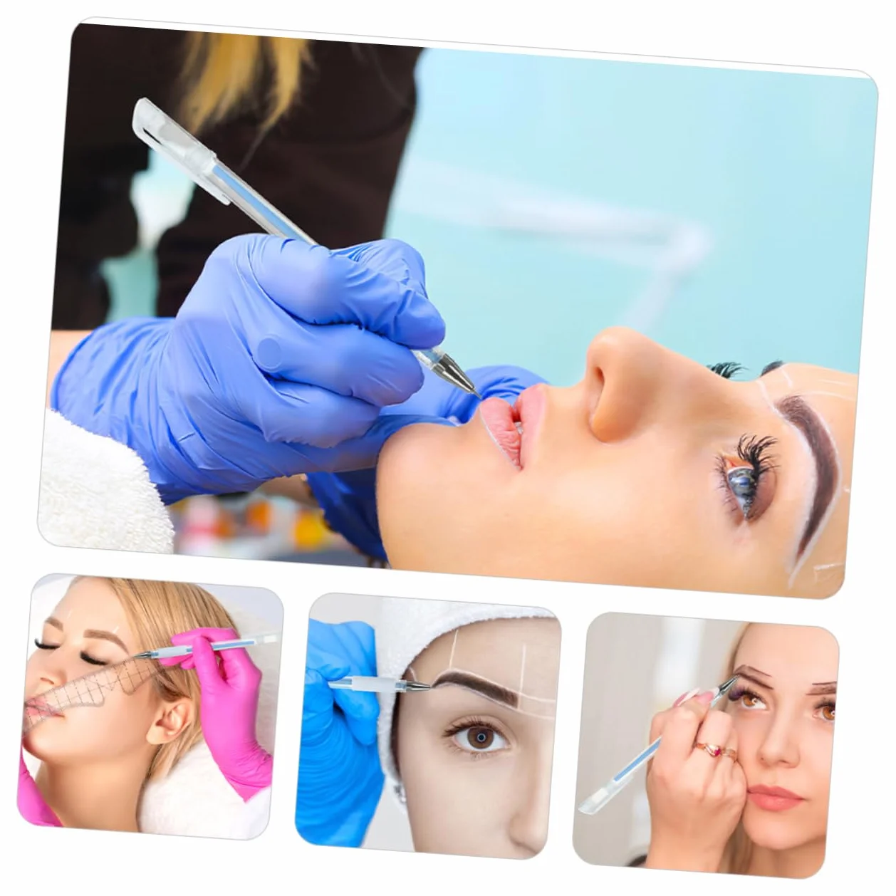 Rotuladores Impermeables de Plástico para Cejas y Orejas, Duraderos y Exactos para Tatuajes y Cirugía Estética