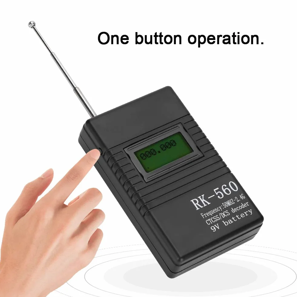 Acouto Precise RK560 Contador de frecuencia portátil 50MHz-2.4GHz Prueba de radiofrecuencia