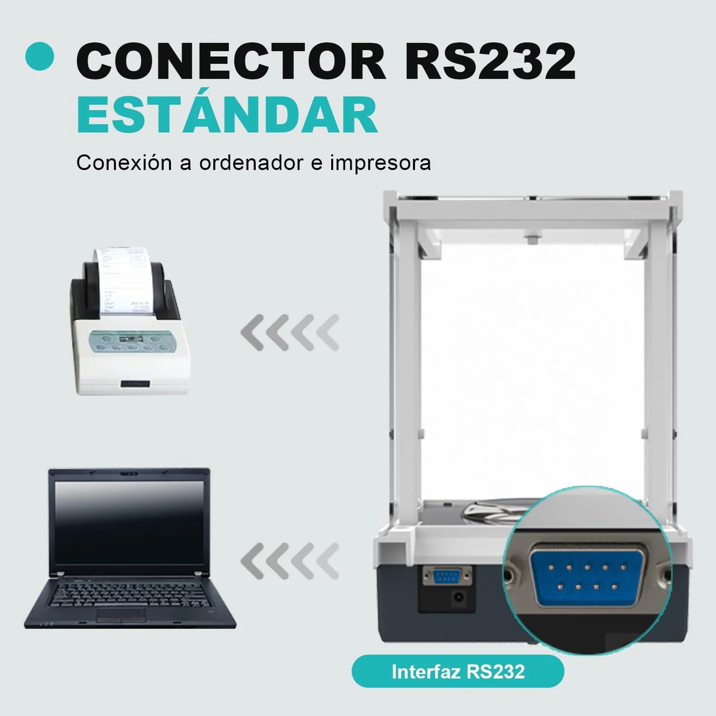JOANLAB Balanza Analítica 120g x 0.1mg, Báscula de Laboratorio Profesional con Calibración Externa, Precisión 0.0001g para Laboratorio, Joyería(FA1204)