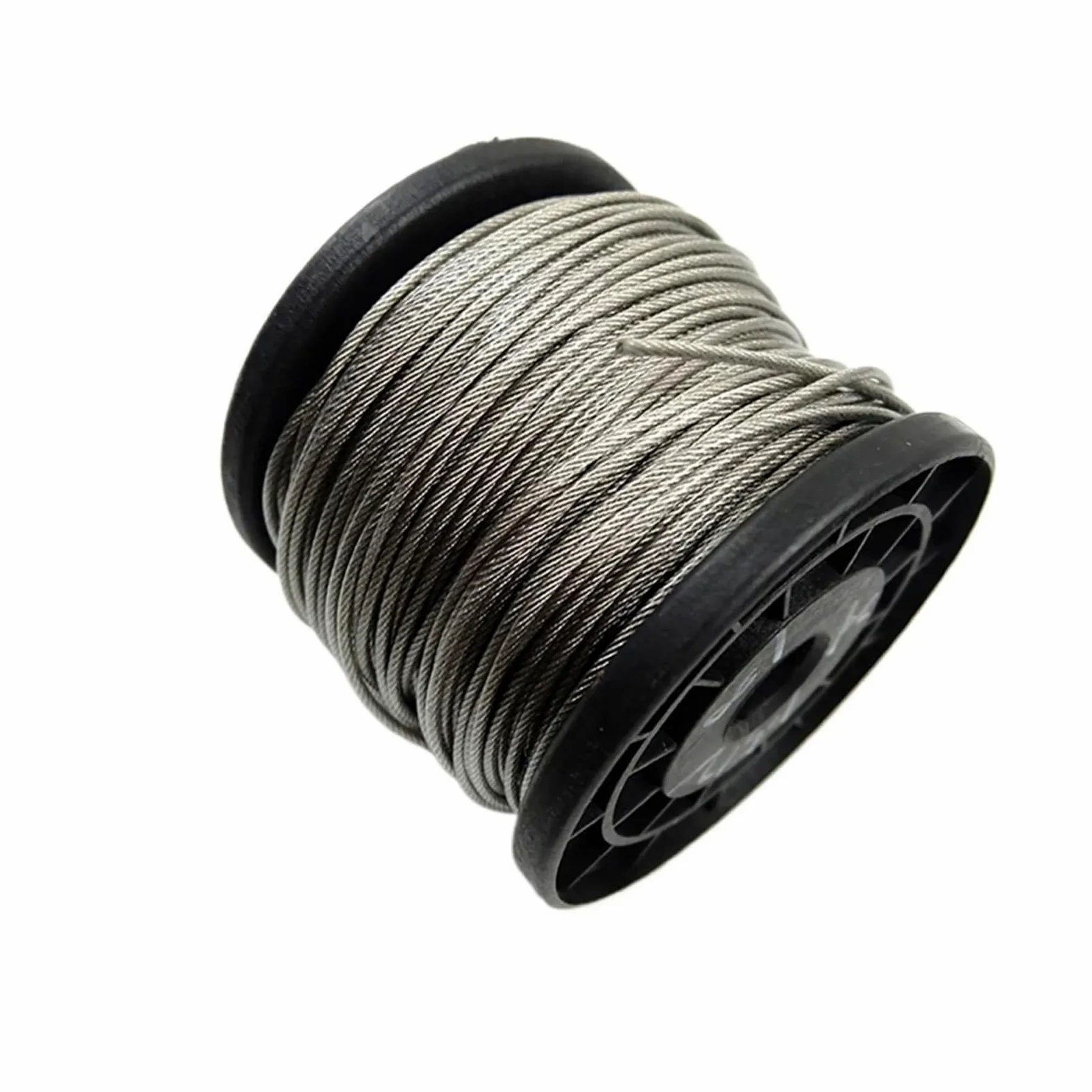 Alambre De Acero Plastificado Cable flexible de acero recubierto PVC 50,0 m, cable blando, tendedero inoxidable transparente