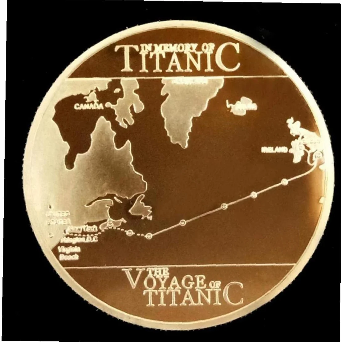 Moneda Conmemorativa Titanic Bitcoin BTC Artes Regalos Decoración Hogar