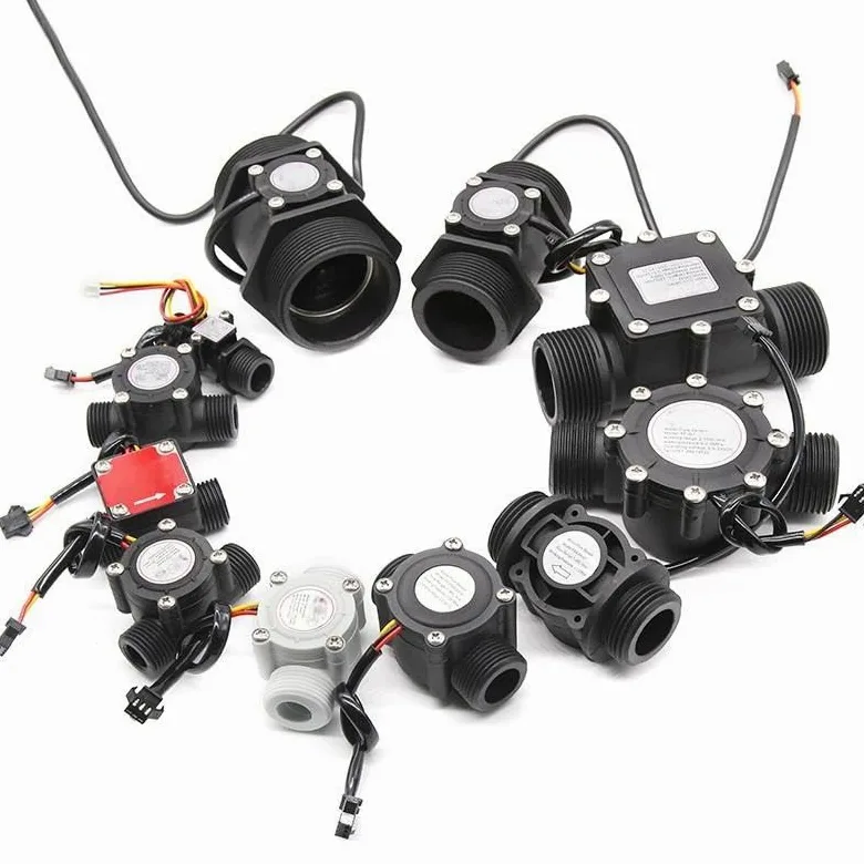 Metro 2 uds Sensor de flujo agua medidor efecto Hall riego agrícola calentadores medición líquido 1/2 pulgada 3/4 pulgadas 1, para uso doméstico en el jardín(2-inch DN50)