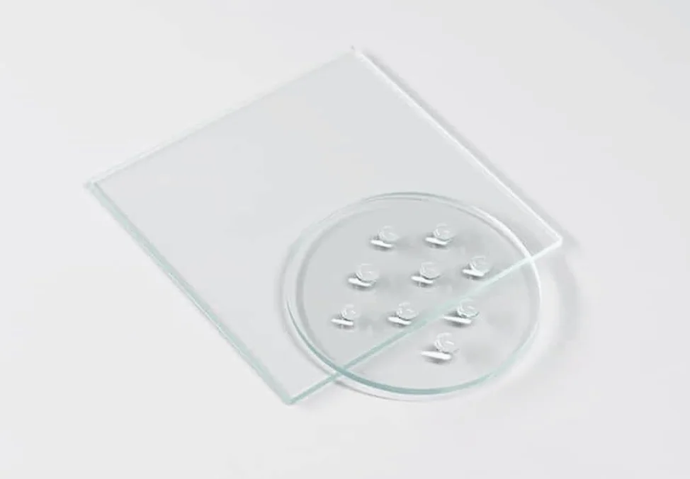 Láminas de vidrio hidrofóbicas/hidrofílicas - 10 piezas for uso industrial y de laboratorio(100 * 100 * 0.8mm 1 Side Hydrophilic)