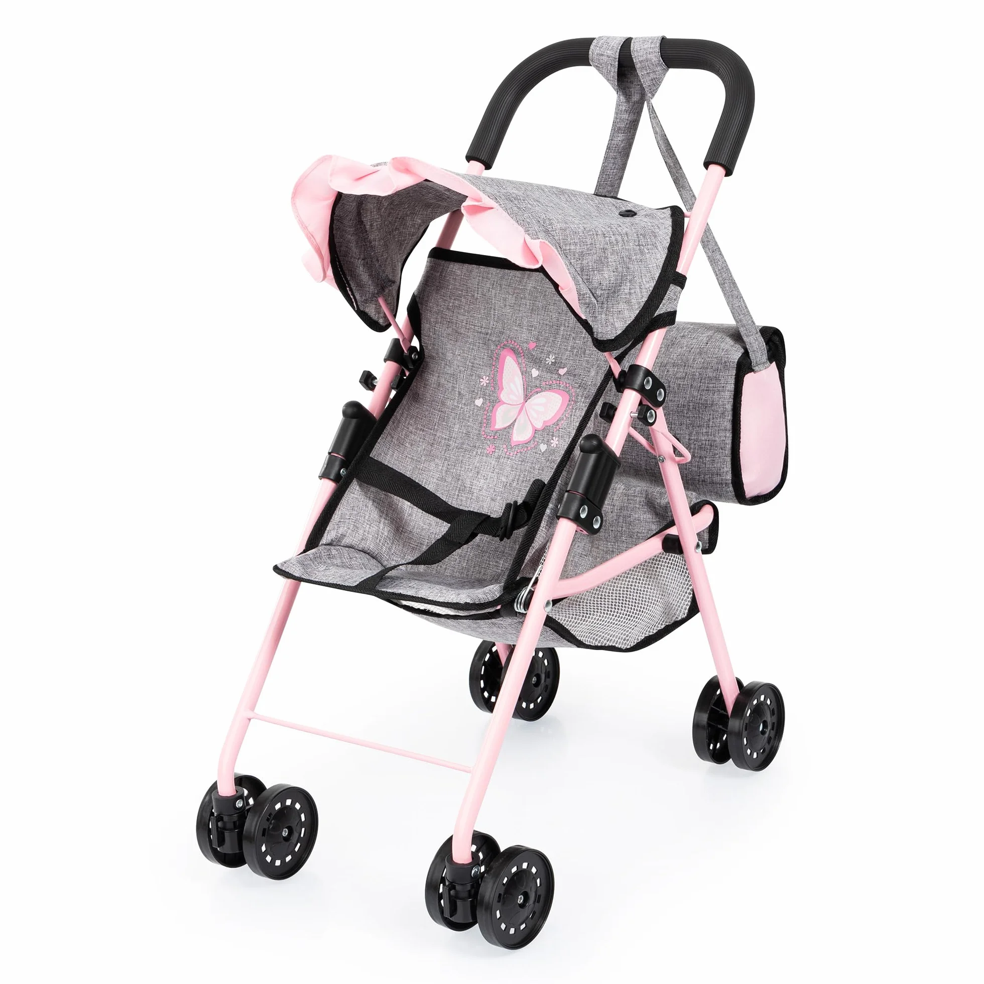 Bayer Design Sillita de Paseo para Muñecas con Cama, Alfombra y Bolsa