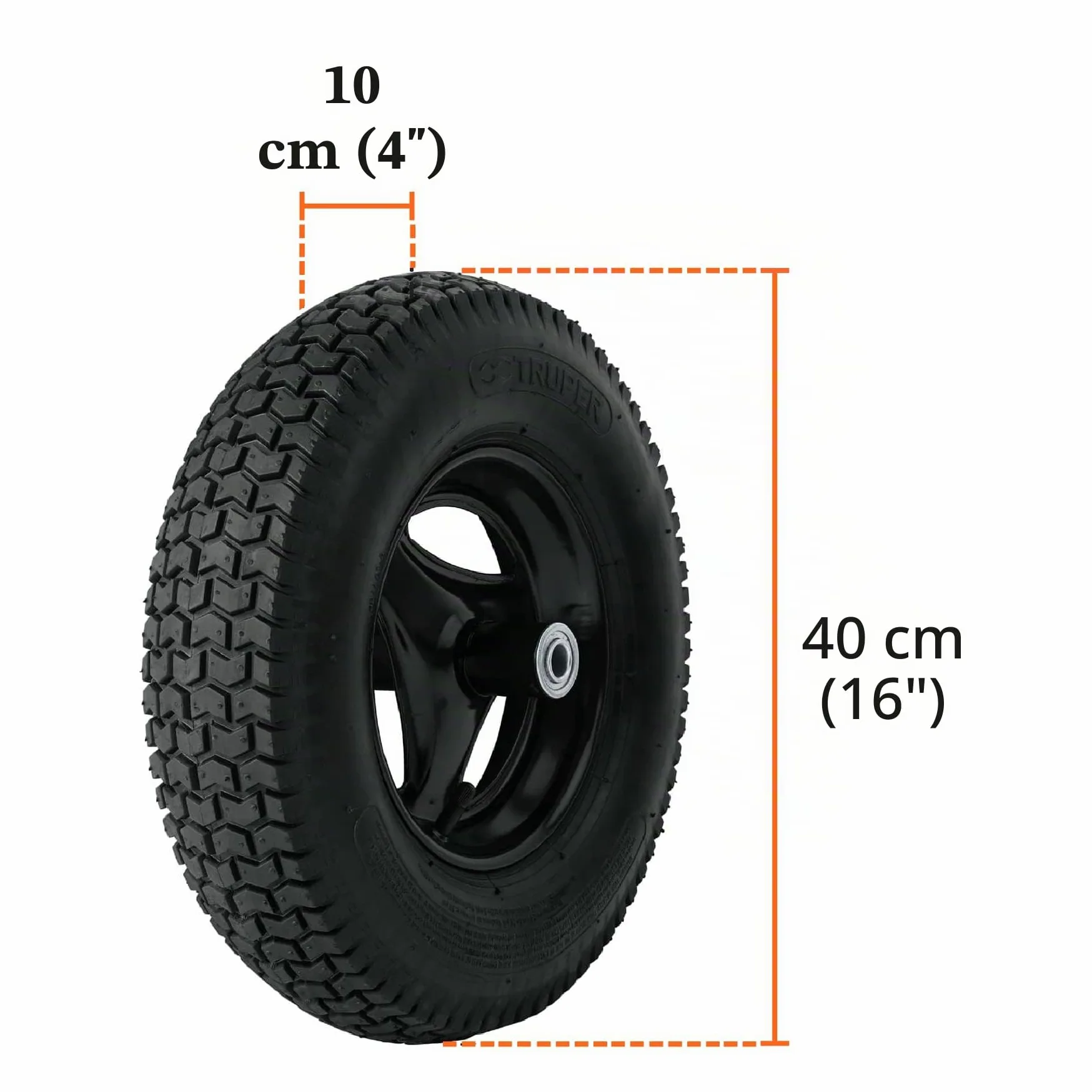 Carretilla con llanta neumática - 65 l