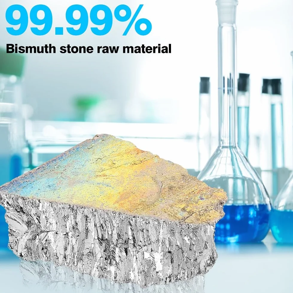 Bismuto - 1000 g de bismuto Metal Lingote 99,99% Geodas de cristal puro para hacer cristales/Señuelos de pesca