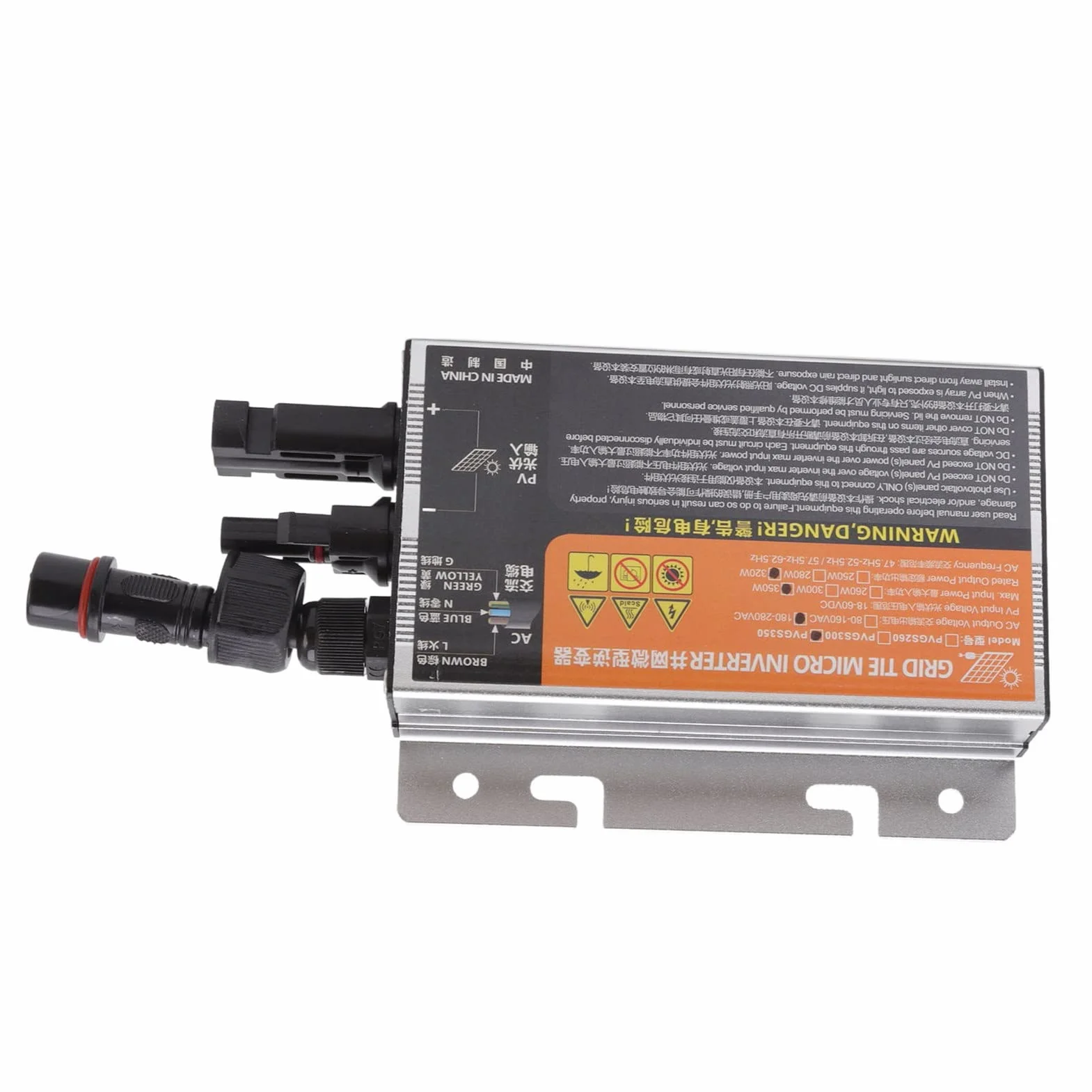Inversor de lazo de cuadrícula, Microinversores para paneles solares Microinversor Solar Grid Tie 18‑60V inversor solar con alta tasa de conversión para pequeños sistemas solares