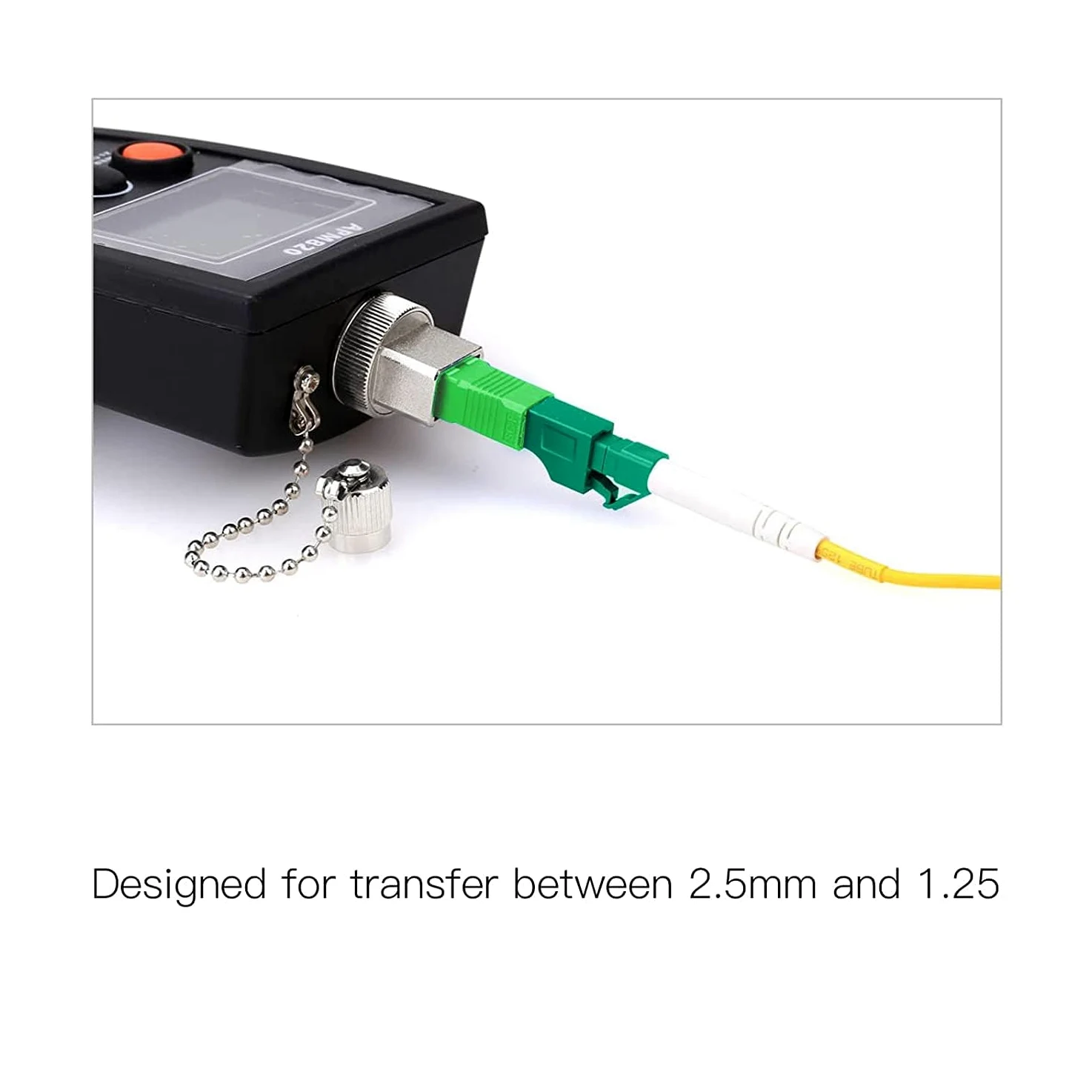 20 adaptadores SC a LC, SCAPC macho a LCAPC hembra híbrido monomodo adaptador de fibra óptica de baja pérdida para medidor de potencia óptica