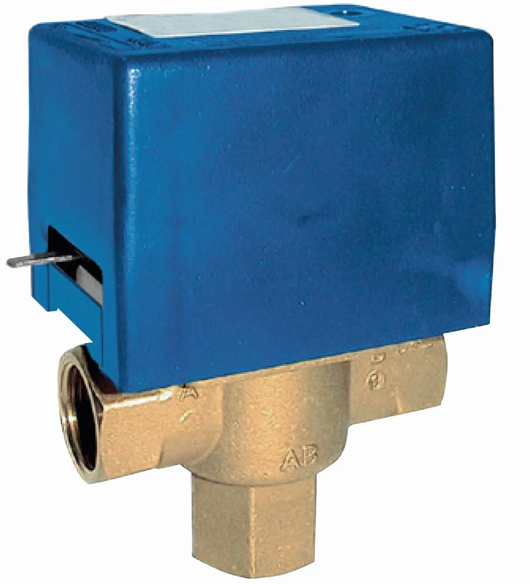 Mut modello SF25 M1, 230V Válvula de Zona con Retorno de Resorte desviador de 3 vías, 230 V, Azul Y Amarillo