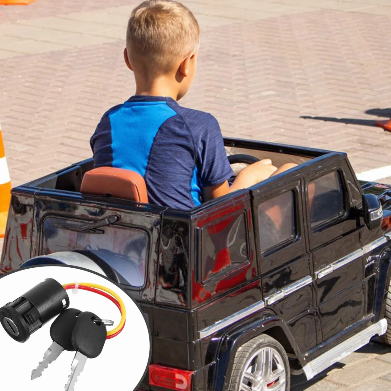 iplusmile Interruptor De Llave Para Coche Eléctrico Infantil Impermeable 7.48X1.18X1.18In