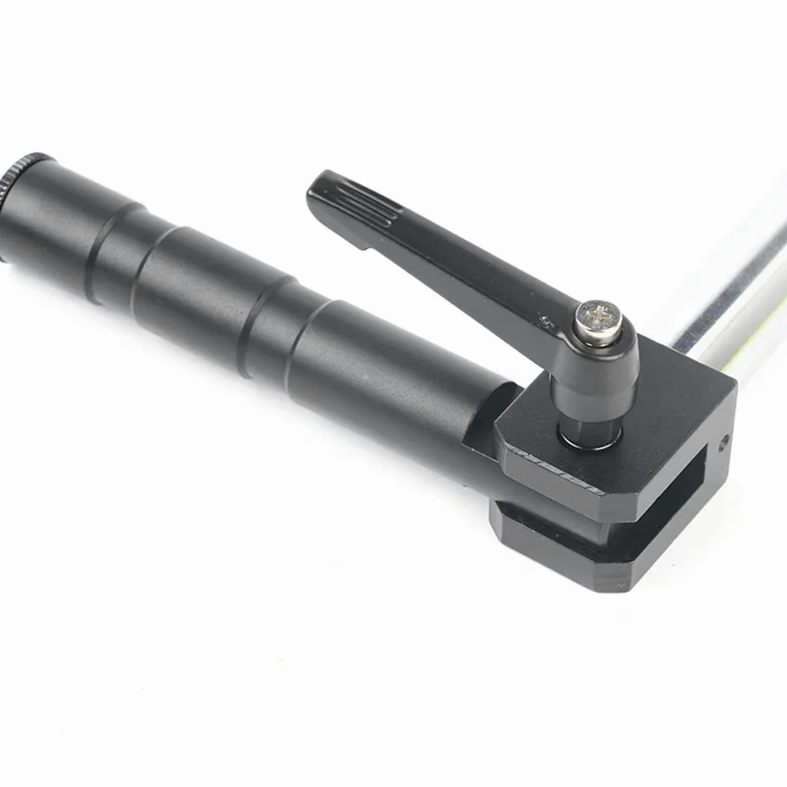 Soporte de etapas 25mm diámetro, brazo Metal ajustable varios ejes for microscopio estéreo Trinocular, cámara vídeo Industrial(Short)