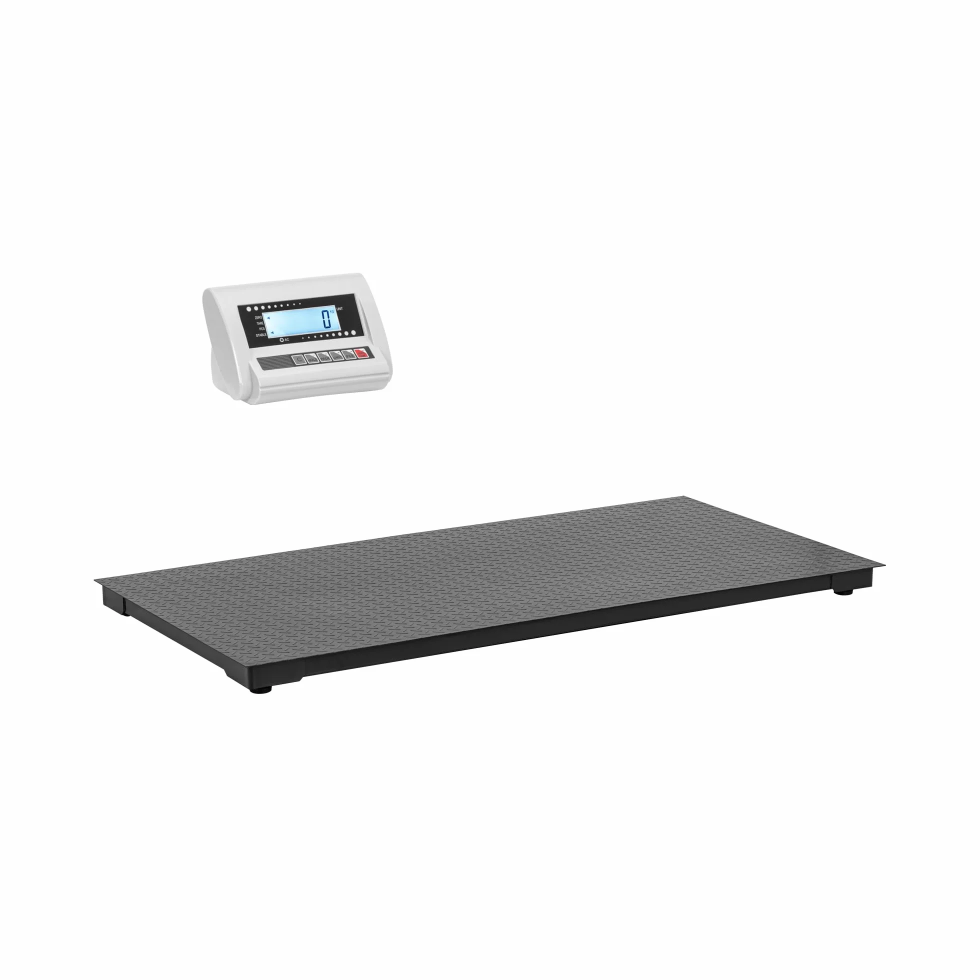 Steinberg Systems Balanza para Animales hasta 1,5 t con Precisión de 2 kg Superficie de Pesaje 100 x 200 cm LCD / LED Báscula para animales profesional Balanza para ganado industrial