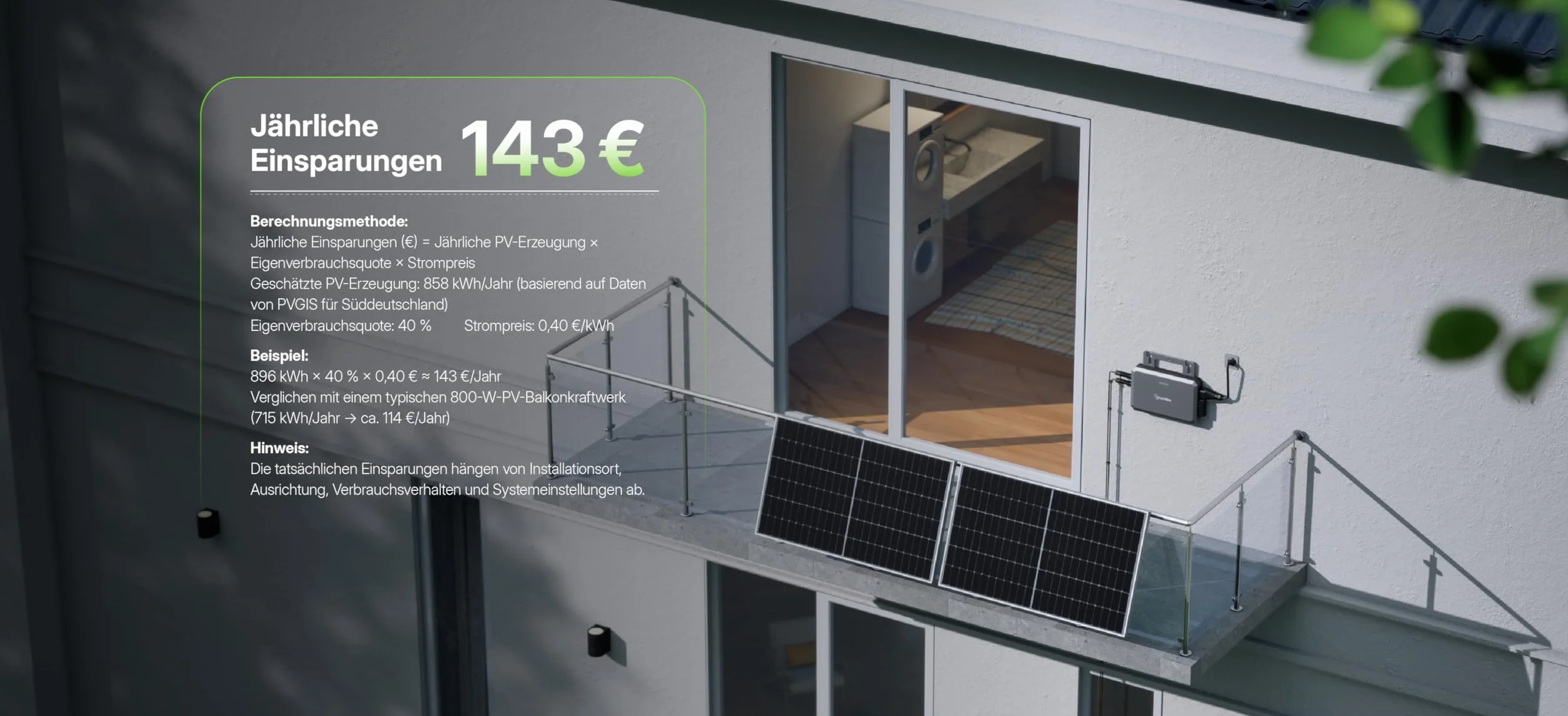 Hoymiles HiFlow / HiFlow Pro - Microinversor para balcones, 800 W - 2000 W - WLAN y Bluetooth, Plug & Play, incluye cable Schuko de 5 m (tasa impositiva completa, HiFlow 800)