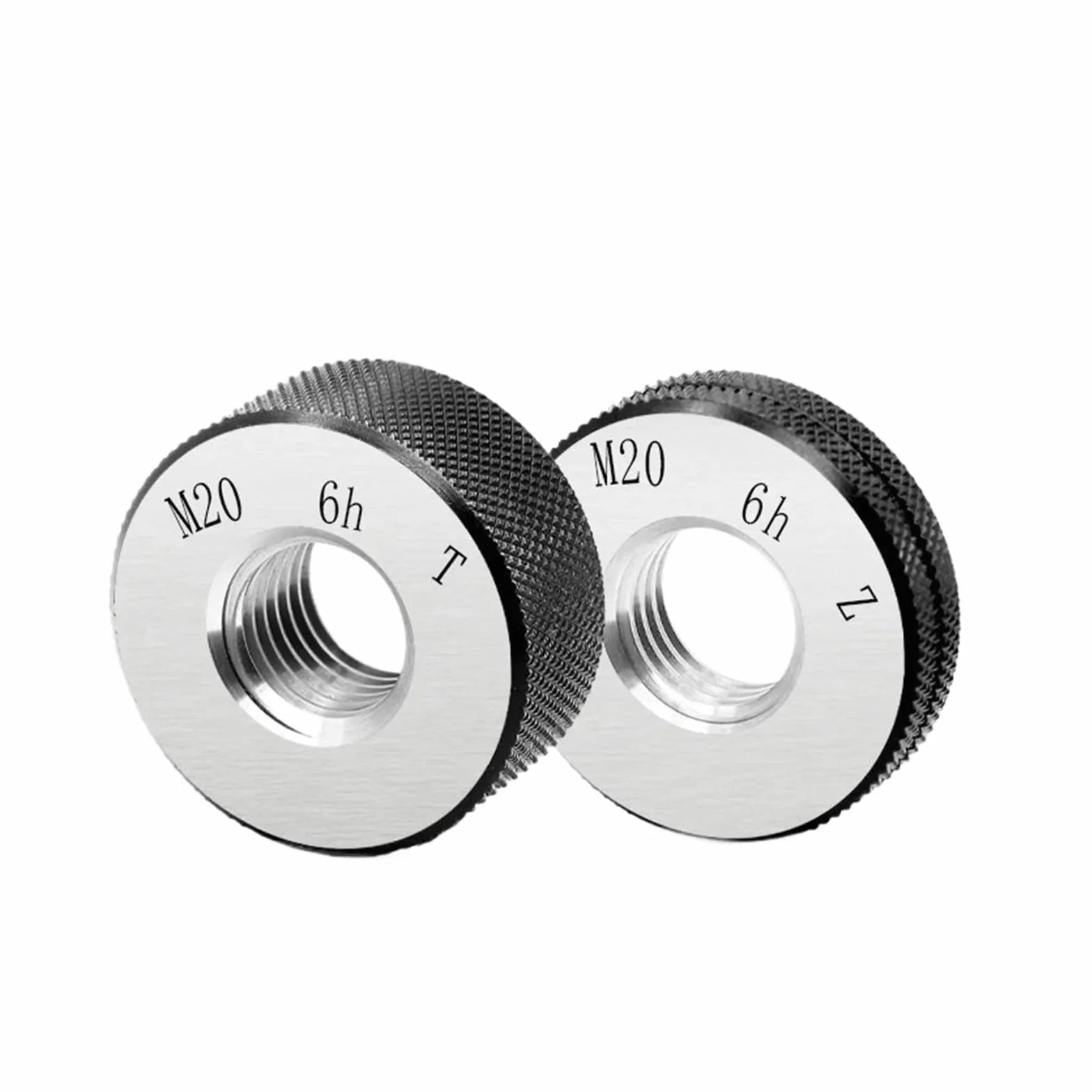 1 Juego (1 * Pasa + 1 * NO Pasa) Herramienta de medición de Calibre de Rosca de Dientes Finos métricos de 6 h(M36-6h T Z,X 2.0)