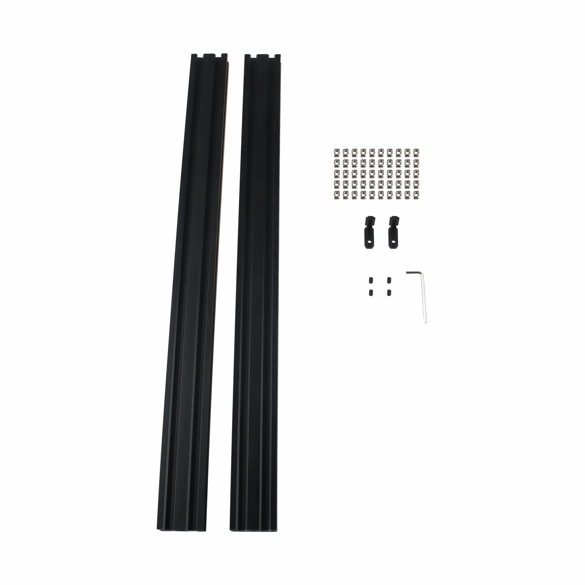 2 unidades de 1000 mm V-Slot 2040 Perfil de Aluminio Extrusión Perfil de Aluminio Norma Anodizado Negro Perfil de Extrusión de Aluminio para Impresora 3D y Máquina de Grabado Láser CNC