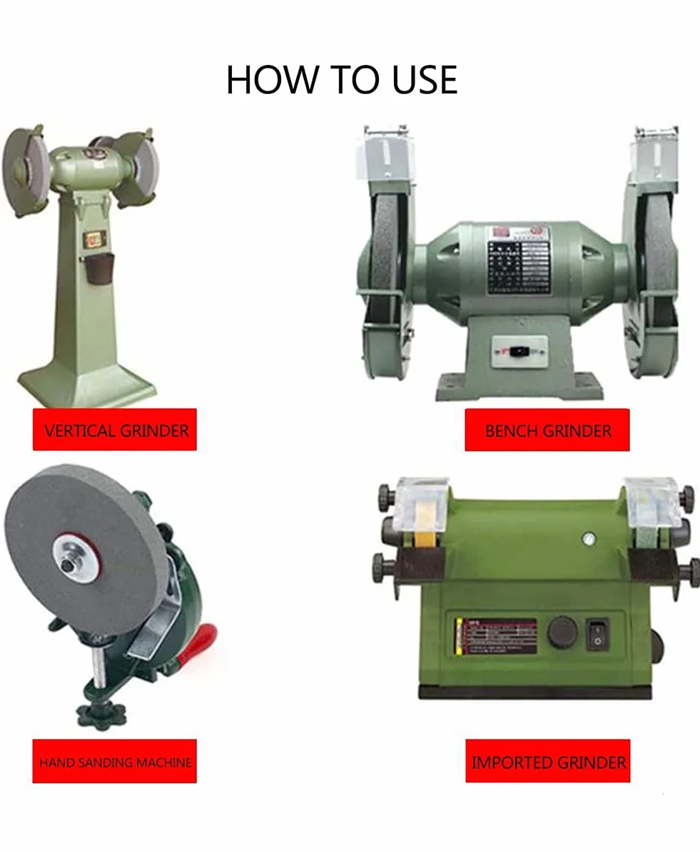 1 muela de Banco carburo silicio Verde 150 mm | Rueda abrasiva de carburo de silicio verde, orificio de 12,7mm, 16mm de grosor for afilar amoladora de banco(120 Grit)