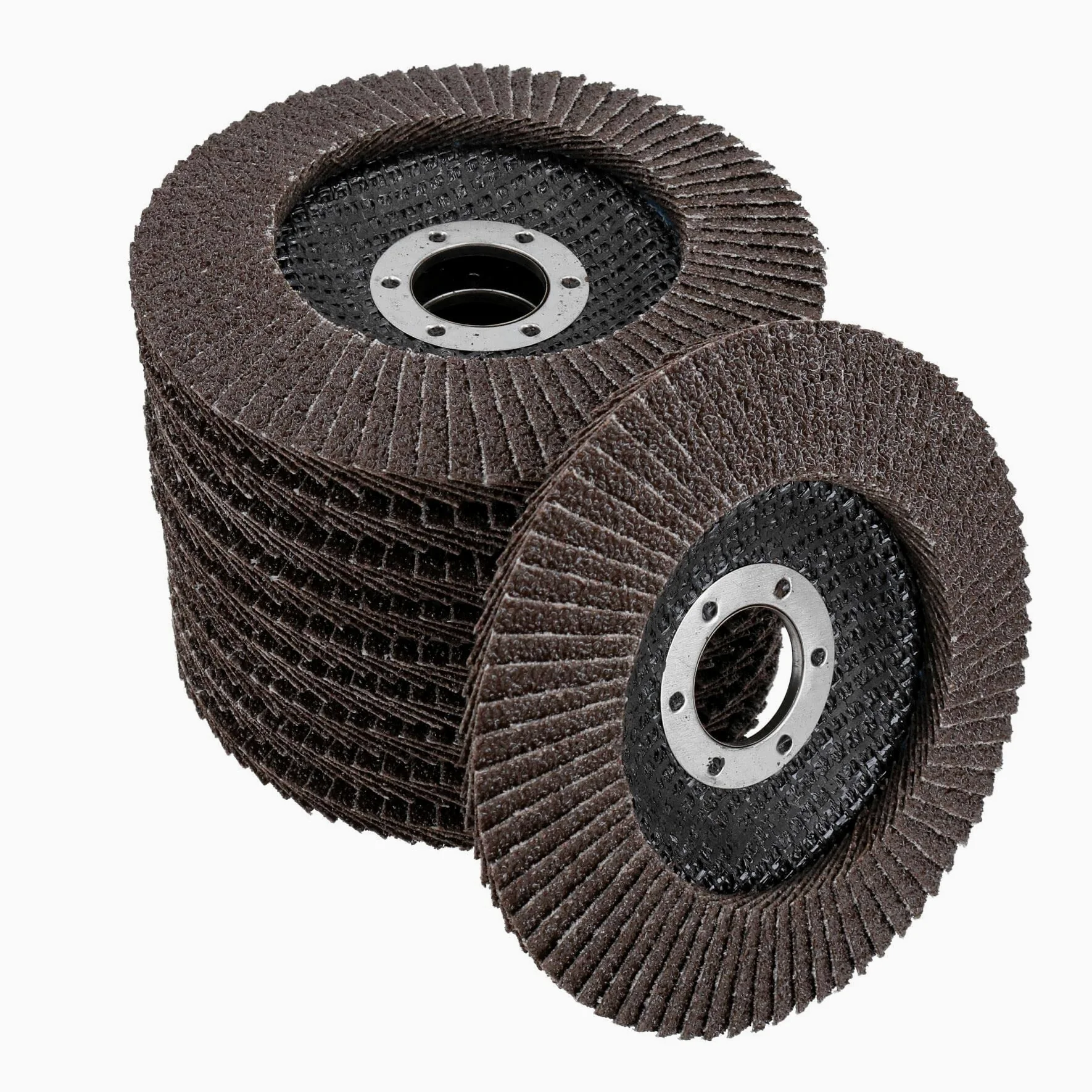 Ruedas de lijado calcinadas de disco grueso de 40 granos para amoladoras angulares de 4-1/2 pulgadas, 50 piezas