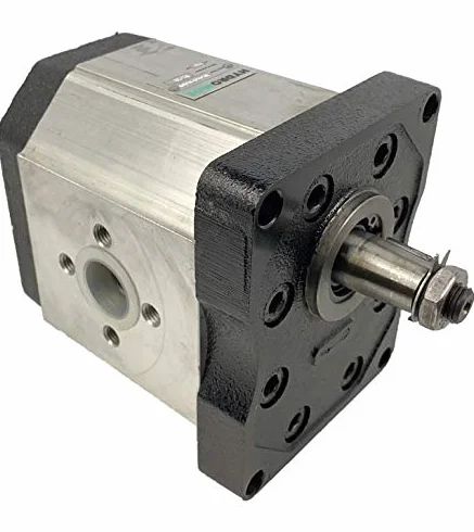 Bomba hidráulica, bomba de rueda dentada, grupo 3 BG3, brida europea, eje 1:8, conexión de brida, volumen de aspiración 19,5 a 63 cm³/U, tamaño de giro a la derecha 24,5 cc.