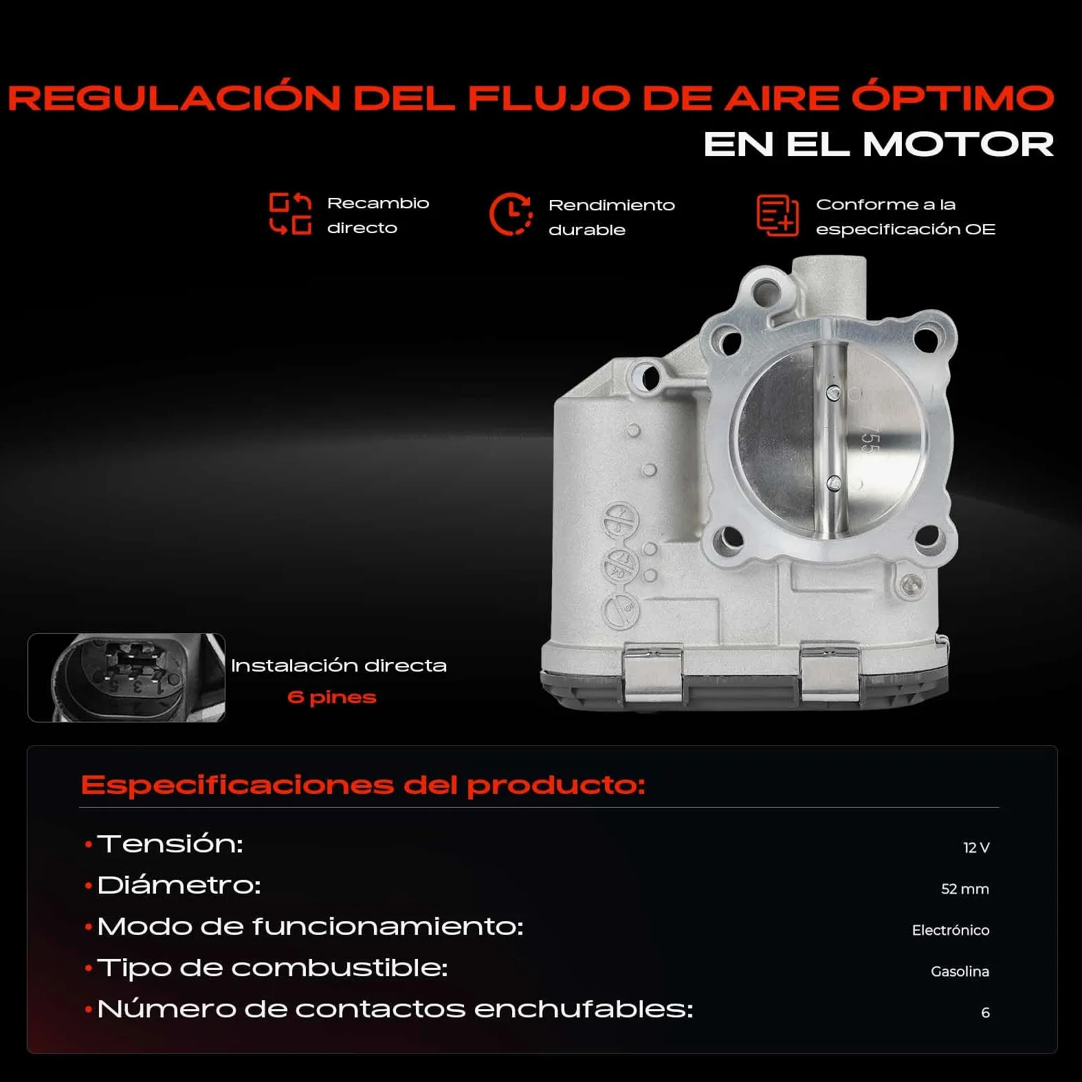Frankberg Cuerpo de la válvula de mariposa 7S7G-9F991-B7A | Compatible con: S-Max WA6, Mondeo IV Turnier BA7, Mondeo IV Furgoneta, B-Max JK, Focus III Berlina, Mondeo IV BA7
