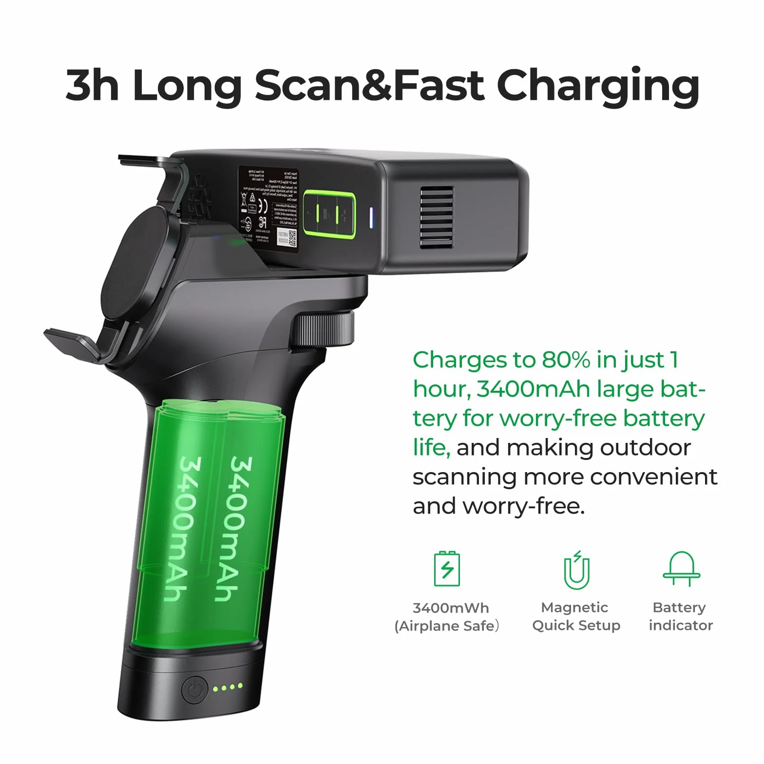 Creality Otter Lite - Escáner 3D inalámbrico WIFI6 con precisión de 0,05 mm, diseño innovador de cuatro ojos, apto para todos los tamaños, 30 FPS, One-Shot3D, tecnología de luz estructural DOE3D