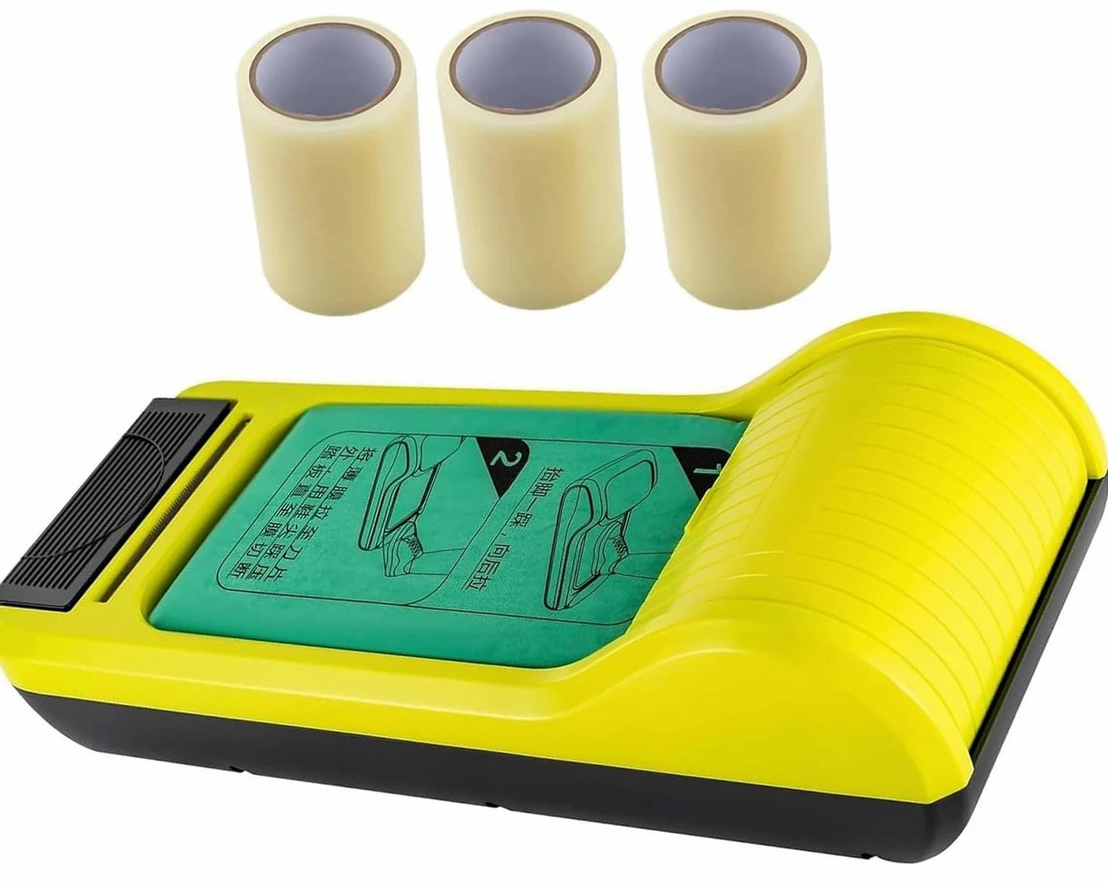 MáQuina AutomáTica para Envolver Zapatos con Film, Dispensador PortáTil de Cubrezapatos Desechables con Pedal y 3 Rollos de Film para Hogar/Oficina/Laboratorio